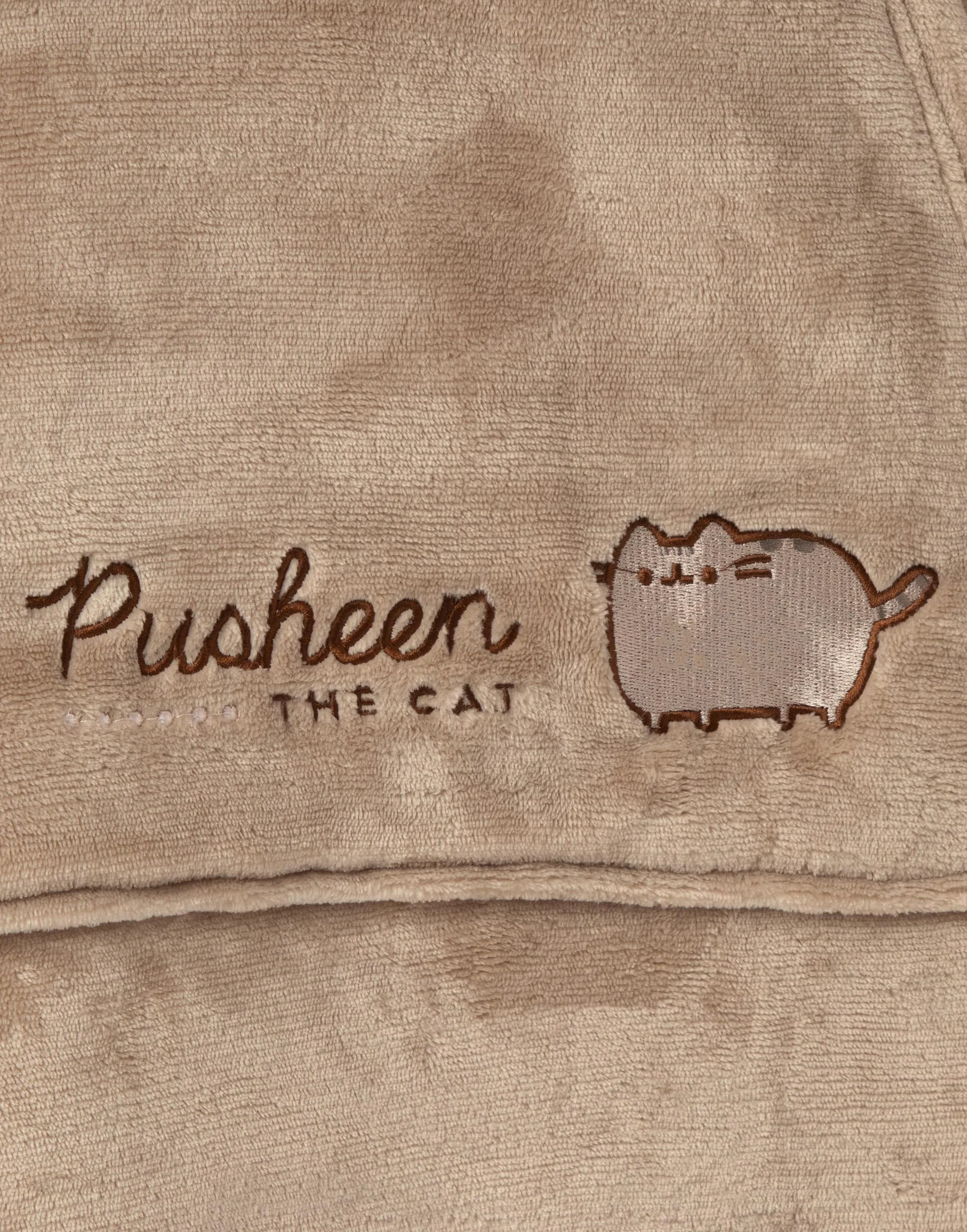 Damska bluza z kapturem Pusheen Brown Haftowana | Rozkoszuj się przytulnym komfortem z tym Pusheen VUddie | Jeden rozmiar dla wszystkich | Zanurz się w zabawnych przygodach ze swoim ulubionym kotem