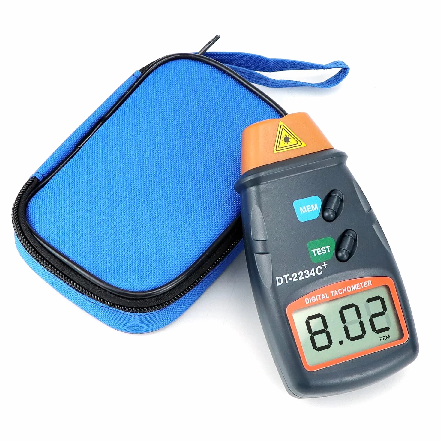 QWORK® Cyfrowy obrotomierz, bezdotykowy laserowy obrotomierz, duży wyświetlacz LCD, baterie nie wchodzą w zakres dostawy