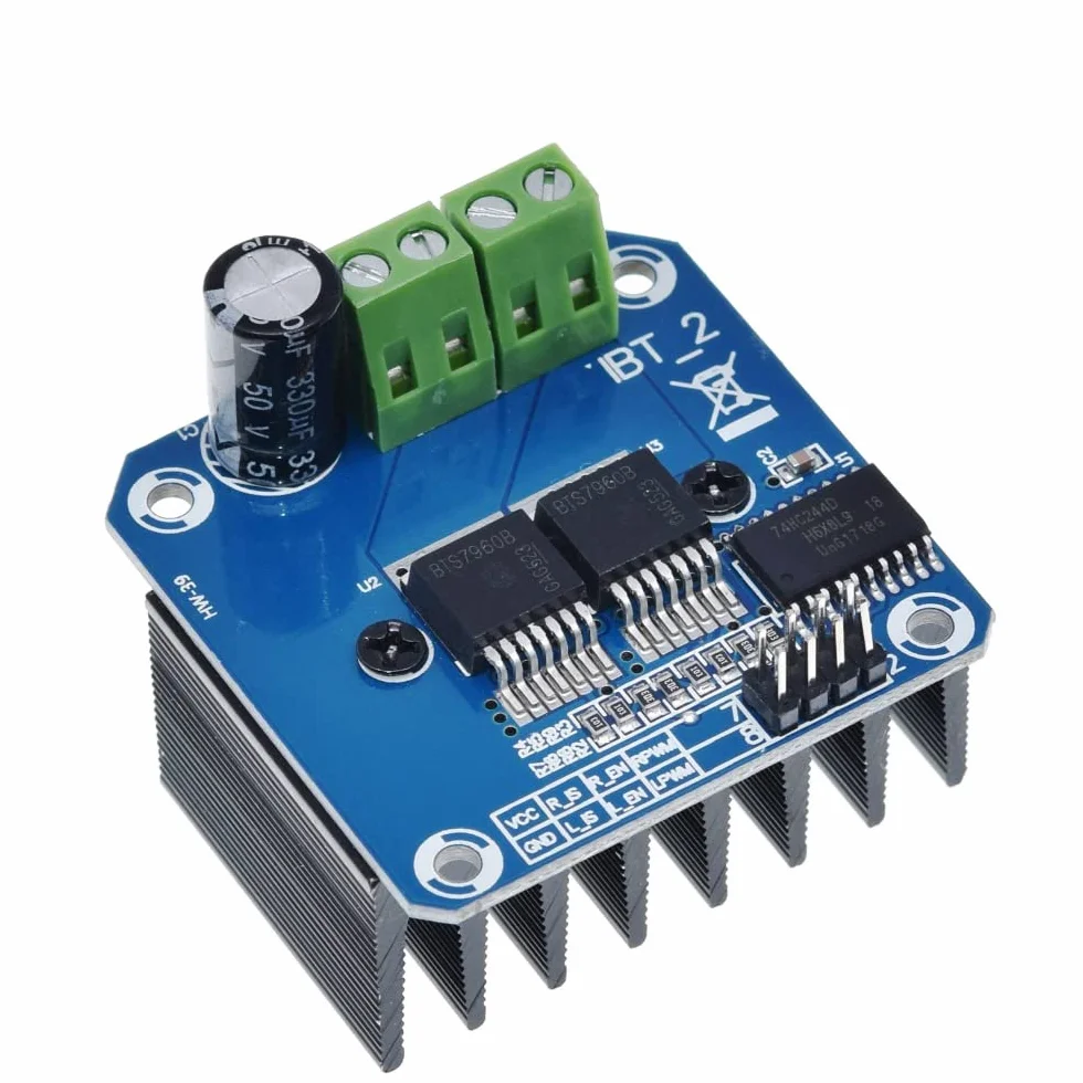 DollaTek BTS7960 modu? sterownika silnika o du?ej mocy 5,5 V do 27 V 43 A/modu? sterownika inteligentnego samochodu