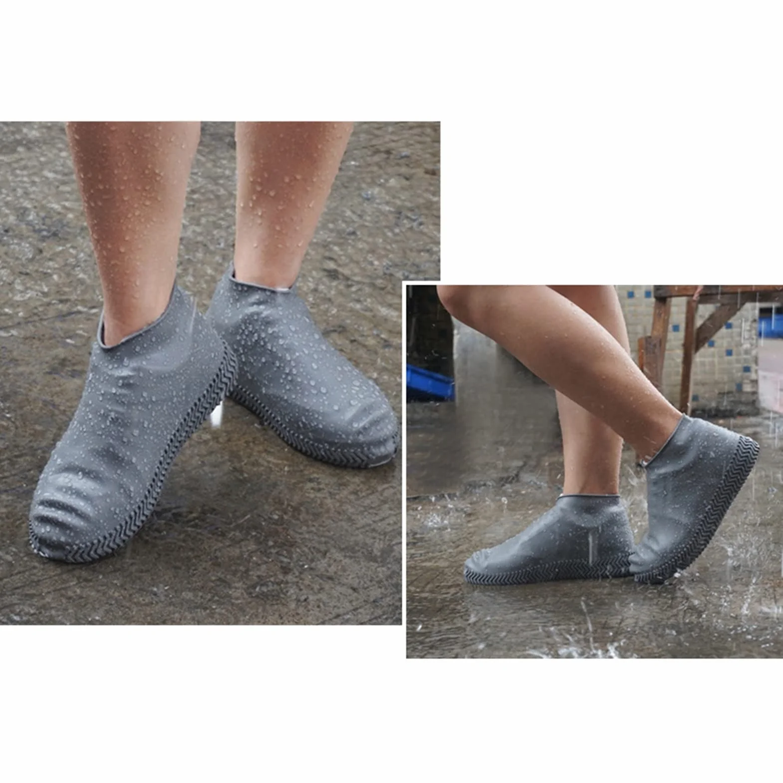 1 para Wodoodporny Silikonowy Pokrowiec na Buty Resuable Outdoor Przeciwdeszczowe Ochraniacze na Buty dla Kobiet Mężczyzn