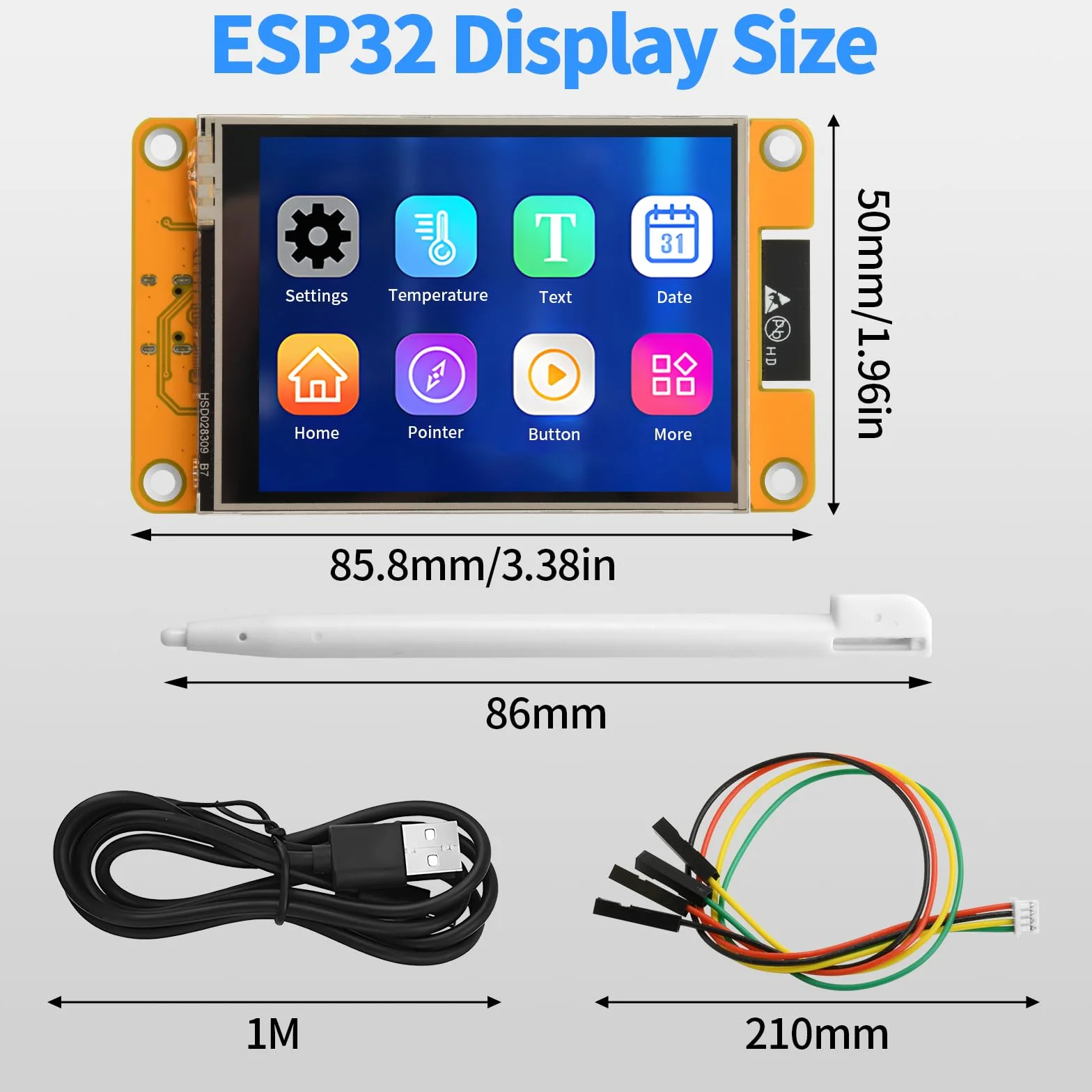 diymore Do wyświetlacza ESP32, do ESP32 z WiFi Bluetooth, wyświetlacz LCD 2,8", 240 x 320, inteligentny moduł TFT ekran dotykowy, wysoka prędkość, łączność IoT, kompatybilna z LVGL/GUI