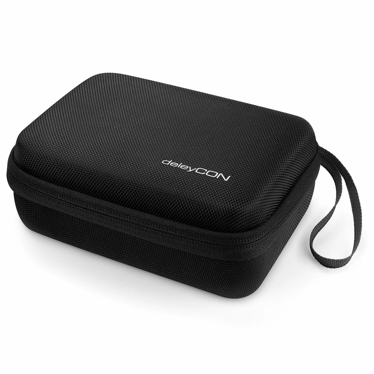 deleyCON Podróżna Torba Organizer Akcesoria Filc Mała - Hardcase z Przegrodami - na Elektronikę, Ładowarkę, Zasilacz, Kable, Samochód, Akcesoria Podróżne, Maszynkę do Strzyżenia, Kamerę - Czarny