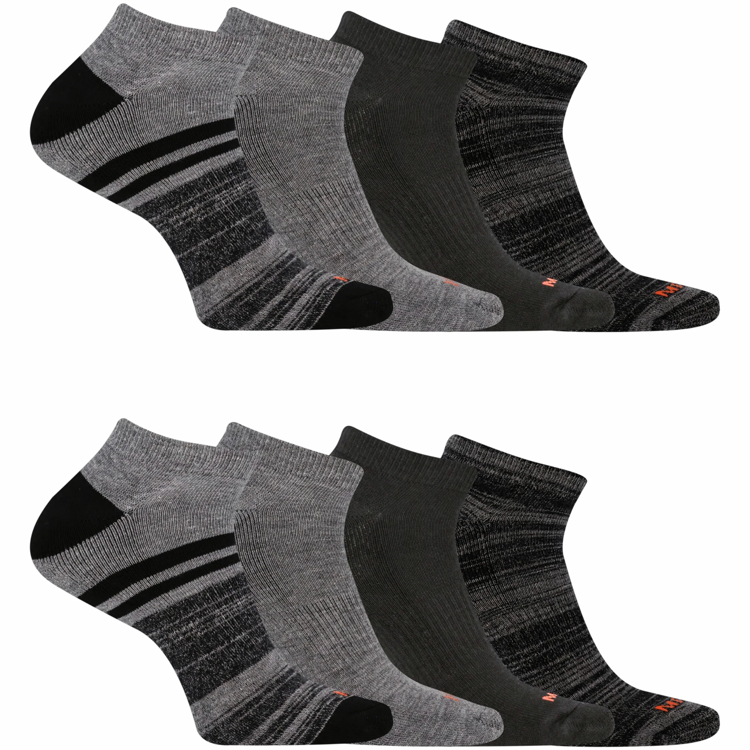 Merrell Skarpety z poduszką średniej wagi, czarne, S, Czarny, Small