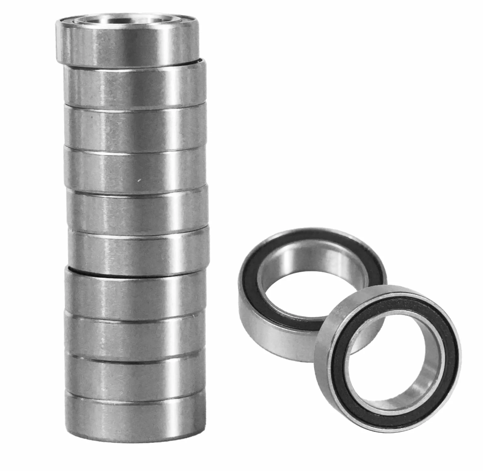 10 szt. MR128 2RS łożysko kulkowe 8x12x3,5mm, MR128-2RS MR128RS Stal węglowa Uszczelniacze do maszyn i narzędzi