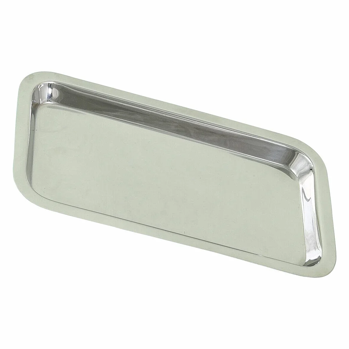 Mała taca na instrumenty, prostokątna taca ze stali nierdzewnej, mała taca na materiały laboratoryjne na narzędzia laboratoryjne (22,5 x 12 cm) (1)