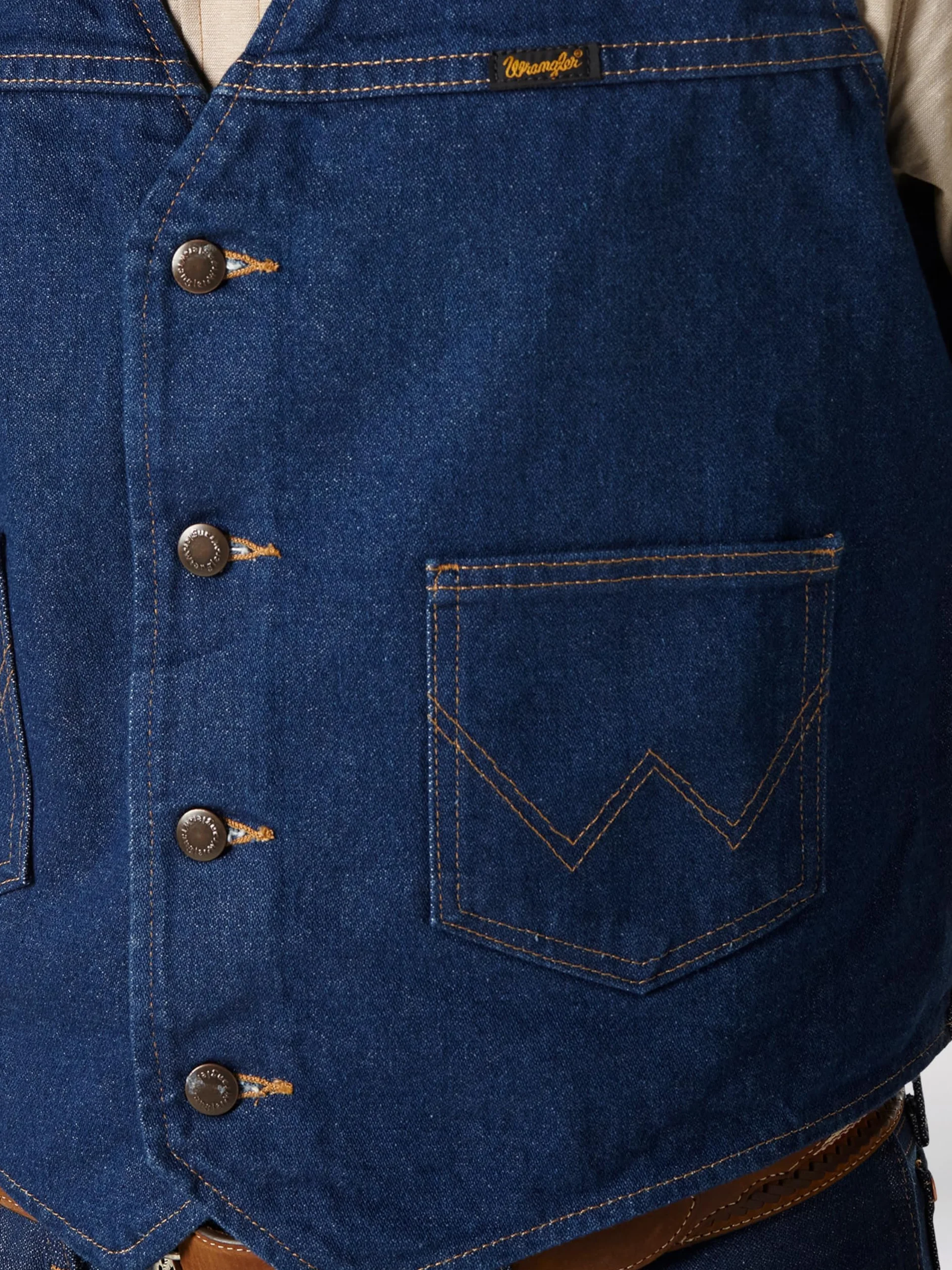 Wrangler Kamizelka Mężczyźni Unlined Denim Vest (1 w zestawie)