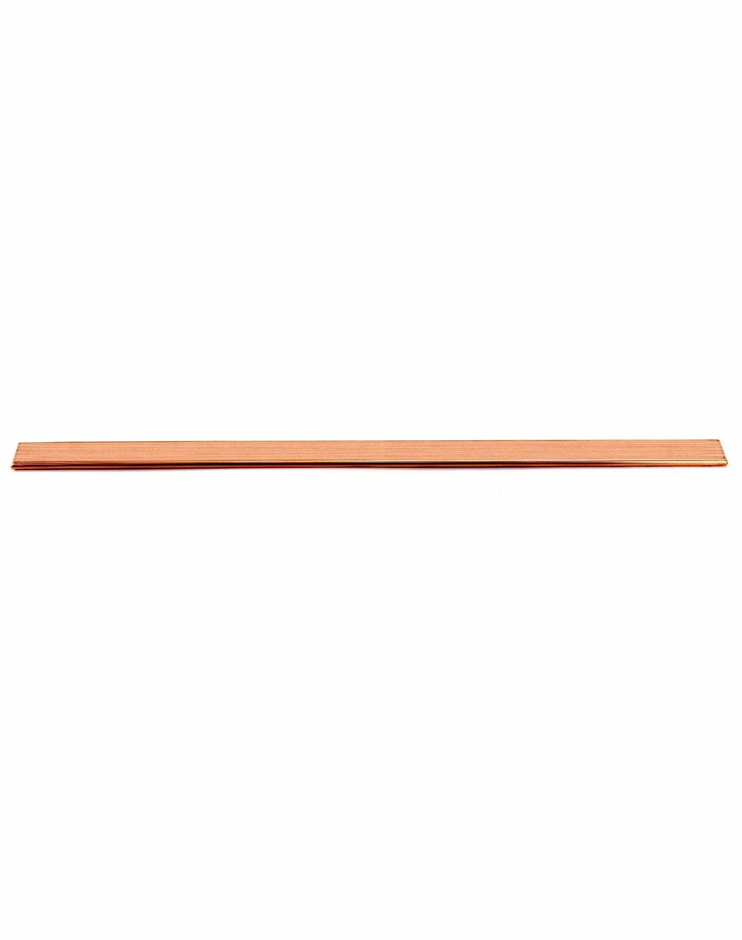 Blacha miedziana QWORK T2, 3mm x 15mm x 250mm Cu Metalowy płaskownik, fioletowy miedziany pręt do projektów elektrycznych, przemysłowych i DIY
