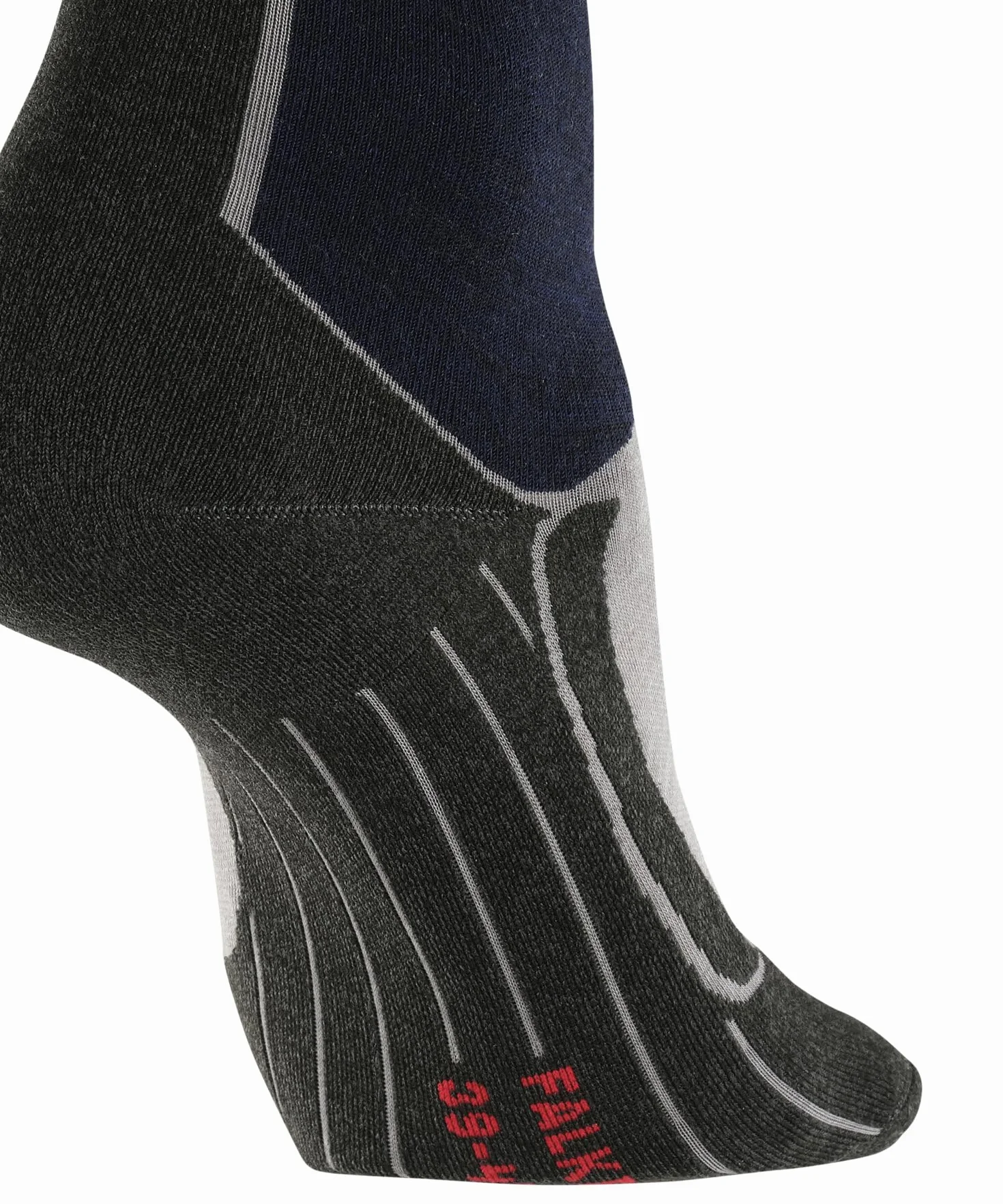 FALKE Kobiety Skarpety narciarskie SK6 Pro W Kh Wełniany materiał funkcjonalny Lyocell ciepłe supercienkie1 Para, Szary Mid Grey Melange 3539, 39-40