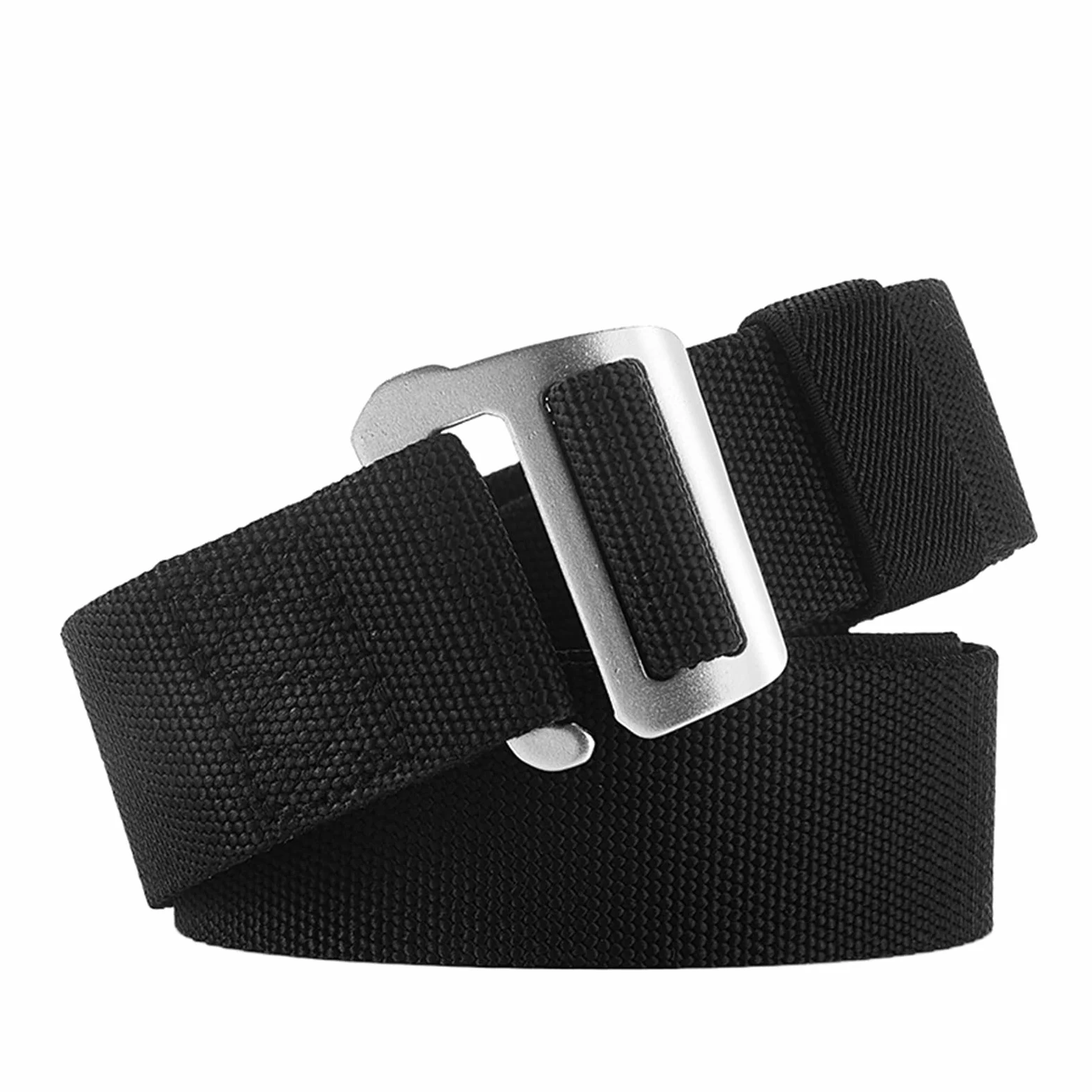 Pasy wojskowe dla mężczyzn elastyczne płótno męskie taktyczne paski na zewnątrz jakość prosta konstrukcja(46inch/115cm,Black)