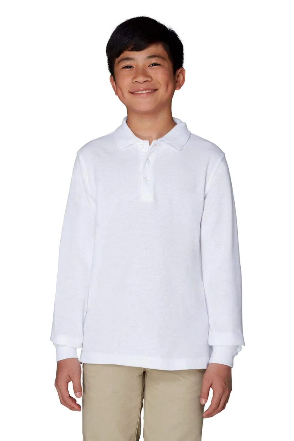 French Toast Koszulka polo chłopiec Long Sleeve Pique Polo Shirt