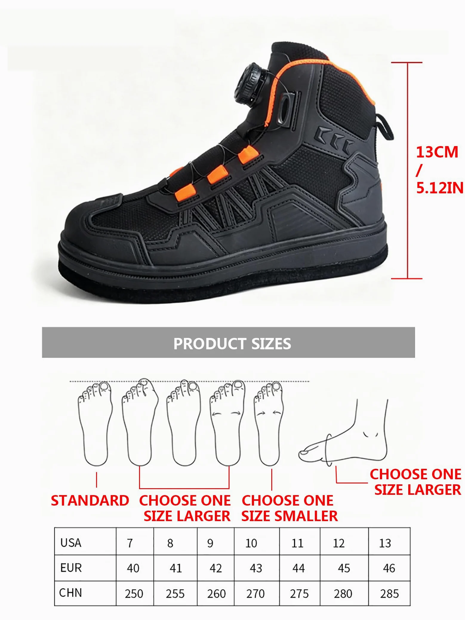 Męskie damskie buty filcowe do brodzenia, brzoskwiniowe buty | Wodoodporna KING TEX, stalowa podeszwa filcowa, szybkie sznurowanie, amortyzacja EVA, oddychająca cholewka, ochrona kostek