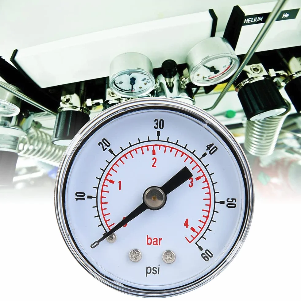 Manometr Wody Manometr Powietrza 10 Bar Manometr 1/8 "BSPT Gwint do Wody do Powietrza do Oleju(0-60psi,0-4bar)