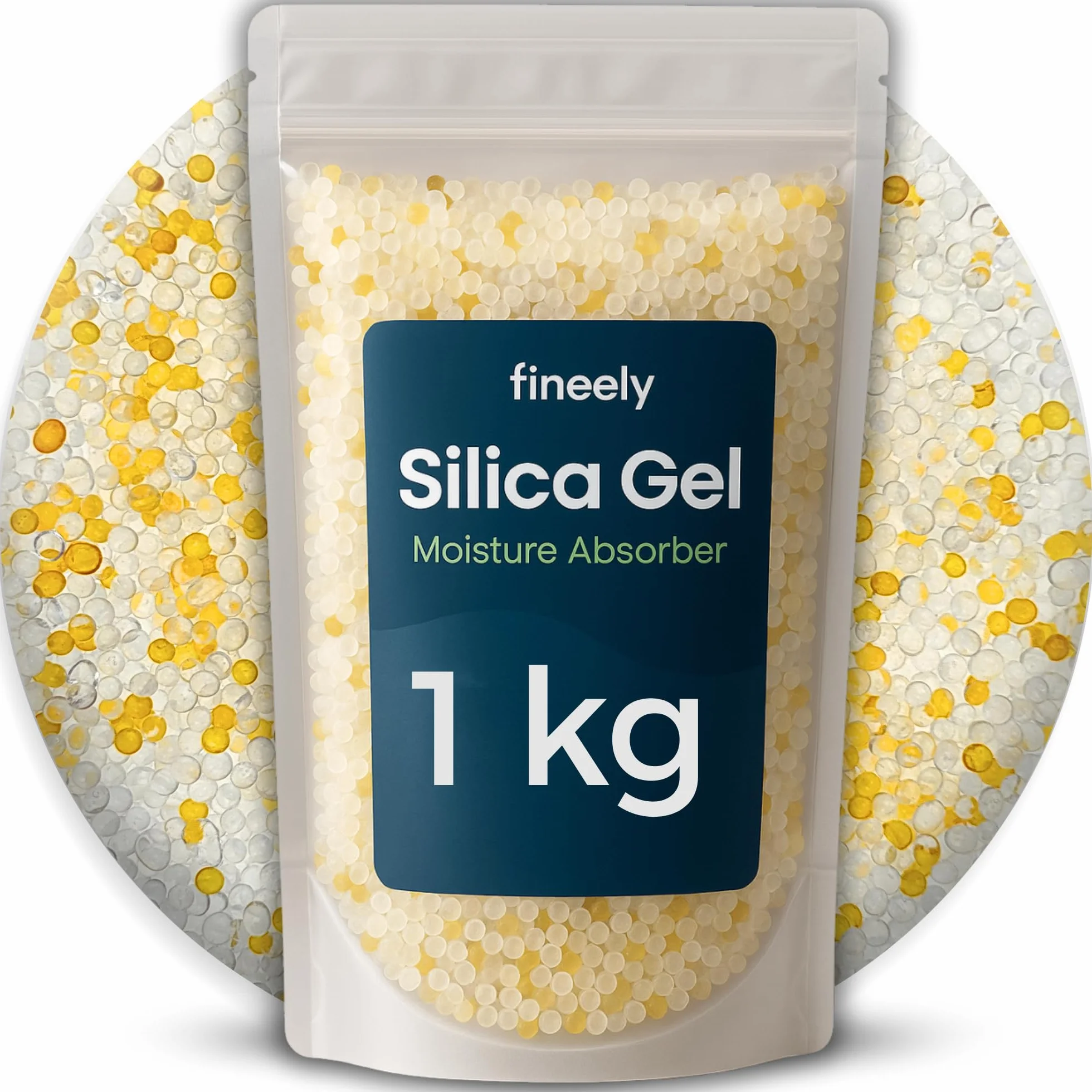 Silica Gel DUO środek osuszający 1 kg – komponenty mechaniczne – kuleczki 3–5 mm, kontrola wilgotności do opakowania, elektroniki, przechowywania