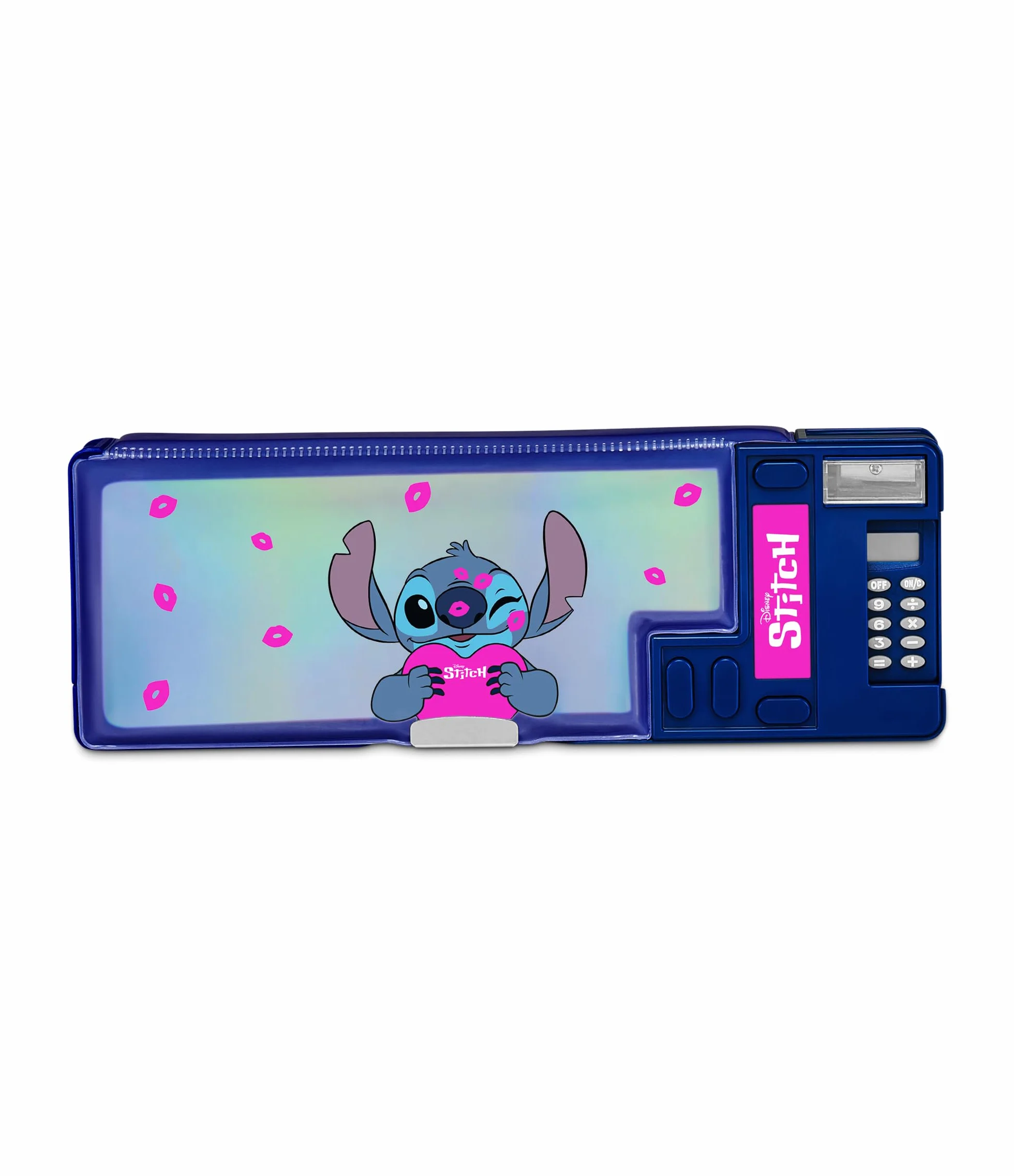 Seven Piórnik szkolny LILO & STITCH dla dzieci, kieszonki pop-up na ołówki, gumki, linijki, kalkulator w zestawie, magiczne szuflady, spersonalizowana etykieta na imię, oficjalny produkt, pomysł na