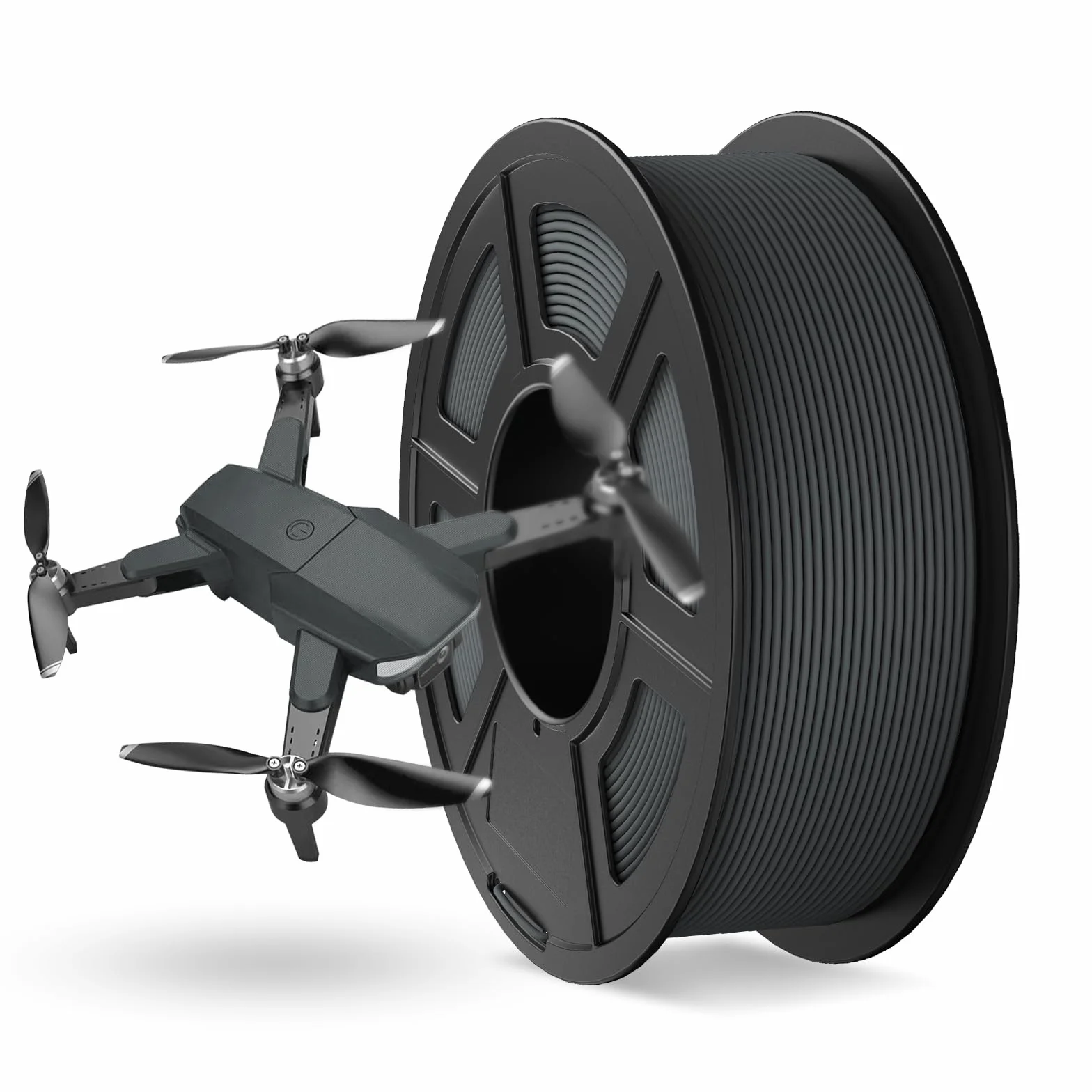 JAYO Rapid Matte Filament PETG 1,75 mm, High Speed 50-600 mm/s, Dokładność Wymiarowa +/- 0,02 mm, Do Większości Drukarek 3D FDM, Szpula 1,1 kg/szpula (2,43 lbs), Szary Matowy