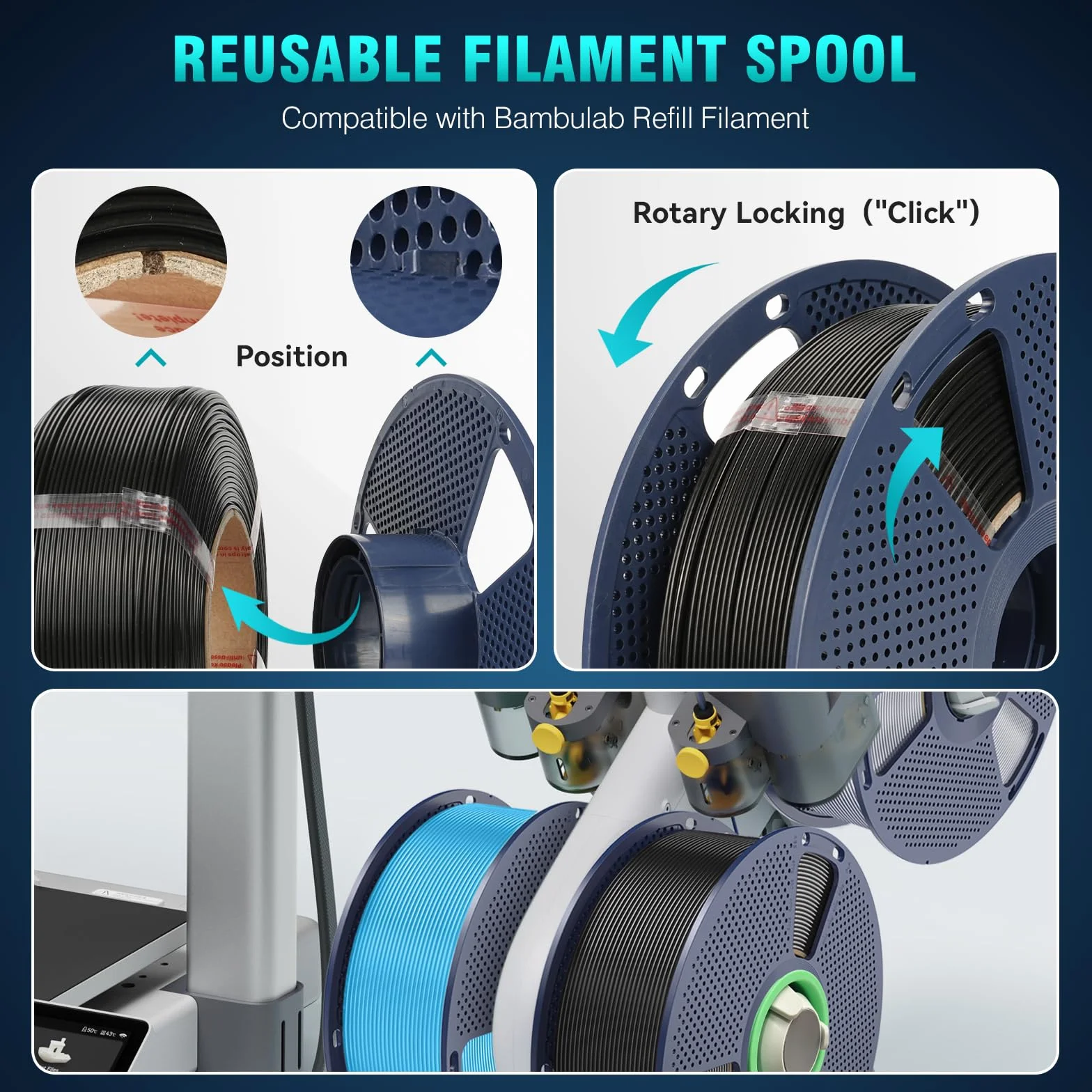 SUNLU PLA+ jedwabny filament 3D, błyszczący metaliczny jedwabny filament 3D, 1,75 mm, wytrzymały filament PLA PLUS do drukarki 3D, szpula 1 kg, jedwabne jasne złoto