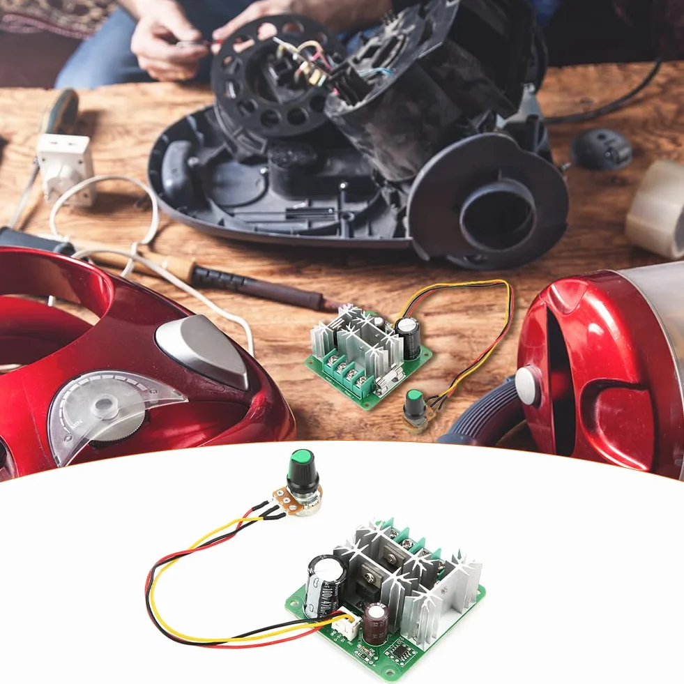 6V-90V 15A DC Kontroler prędkości silnika PWM, uniwersalny regulowany przełącznik prędkości sterownika płytka modułu regulatora z pokrętłem potencjometru do PCL 0.01-1000W Fans Power