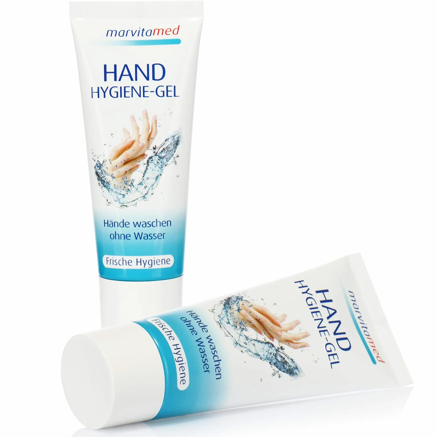 2 x higieniczny żel do rąk w tubce – żel higieniczny do mobilnego mycia rąk bez wody do zastosowania w czasie podróży – 75 ml na tubkę