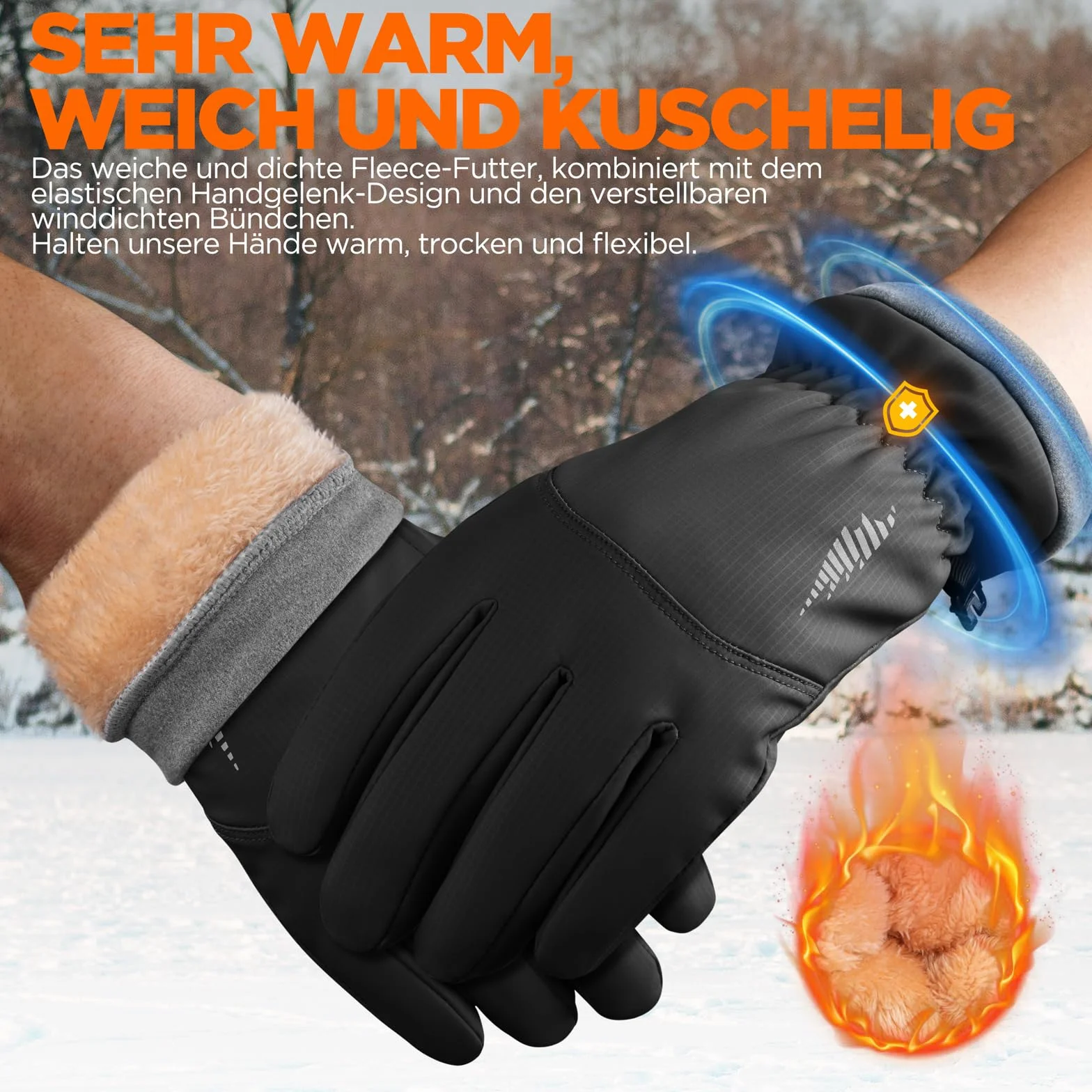 Rivmount RSG601 Zimowe Rękawice Narciarskie Wodoodporne Unisex
