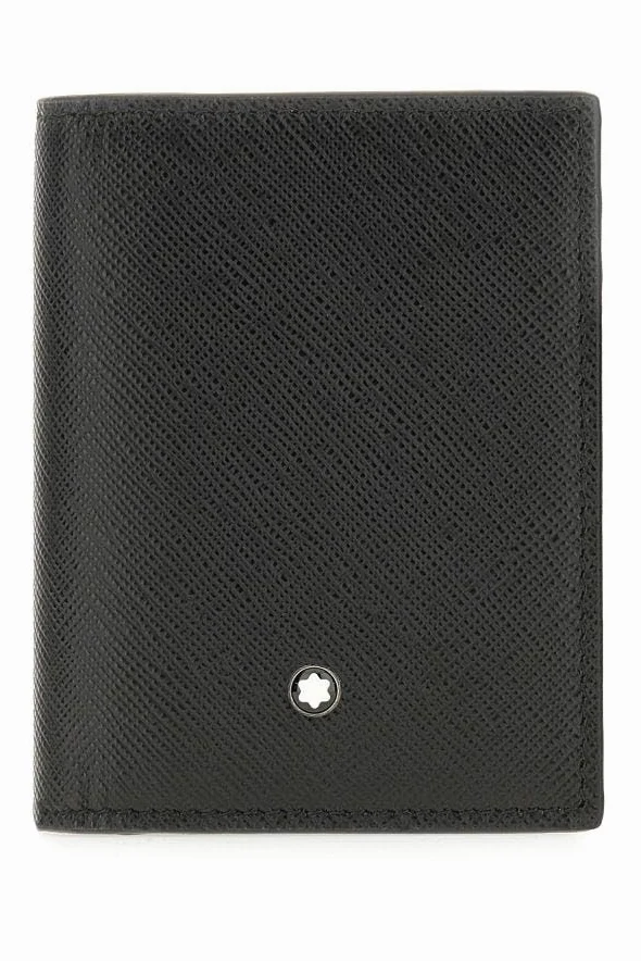 MONTBLANC MB130322, MB Sartorial Card Holder 4cc BK Mixed, czarny