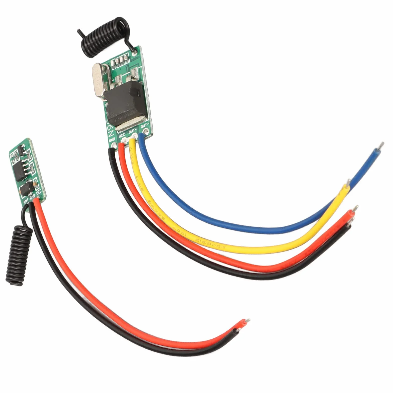 Zestaw Przełączników Zdalnego Sterowania RF, w Tym Odbiornik DC6V do 36V i Nadajnik DC5V do 24V Mini Przełącznik RF Bezstykowa Mała Płytka PCB 433MHz do Drzwi ściennych