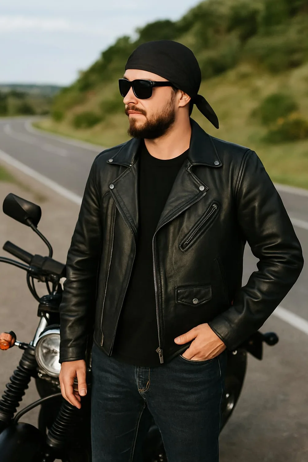 styleBREAKER Bandana chusta na głowę motocyklowa