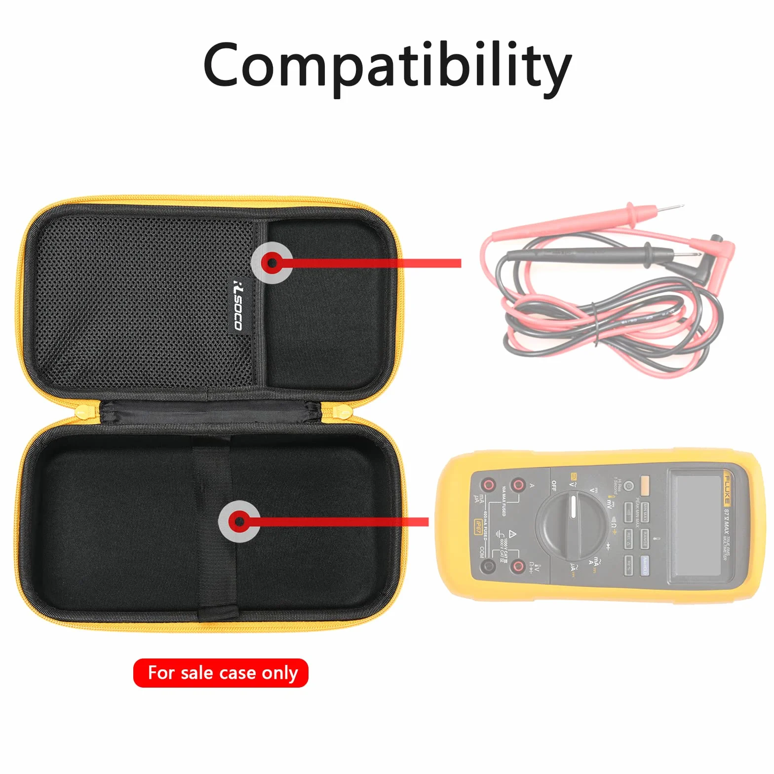 Etui do Fluke 77-4/Fluke 87V MAX/Fluke 87V/E2 handmultimeter digital przez RLSOCO (Tylko Etui)