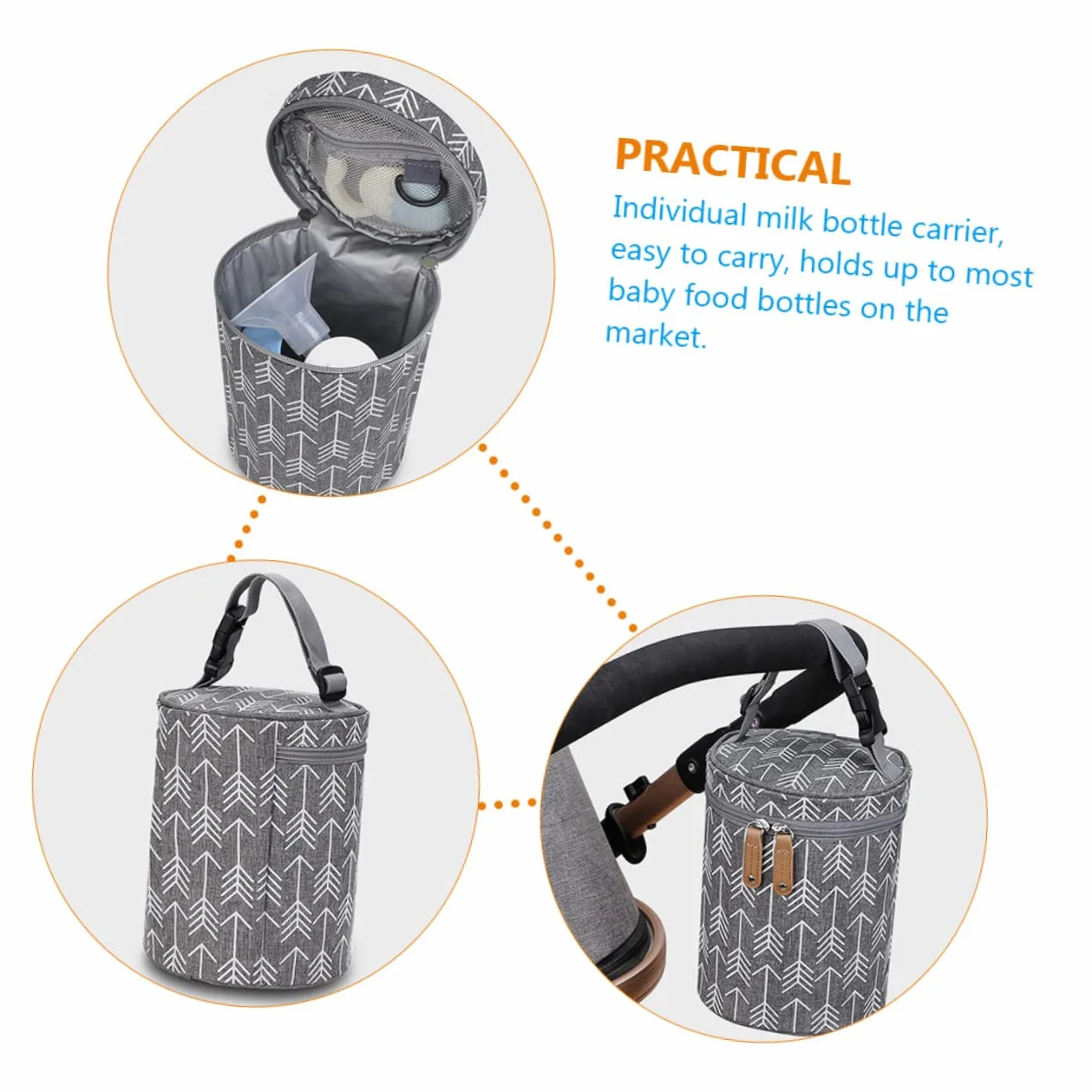 Toyvian torba izolacyjna do butelek dla niemowląt butelka do karmienia torba na butelkę dla dziecka na butelkę z mlekiem izolowana torba typu shopper spacerowicz butelka żywności