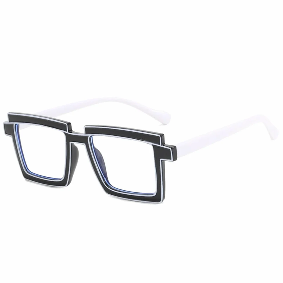 Retro prostokątne okulary ramka kobieta mężczyzna kwadratowe okulary