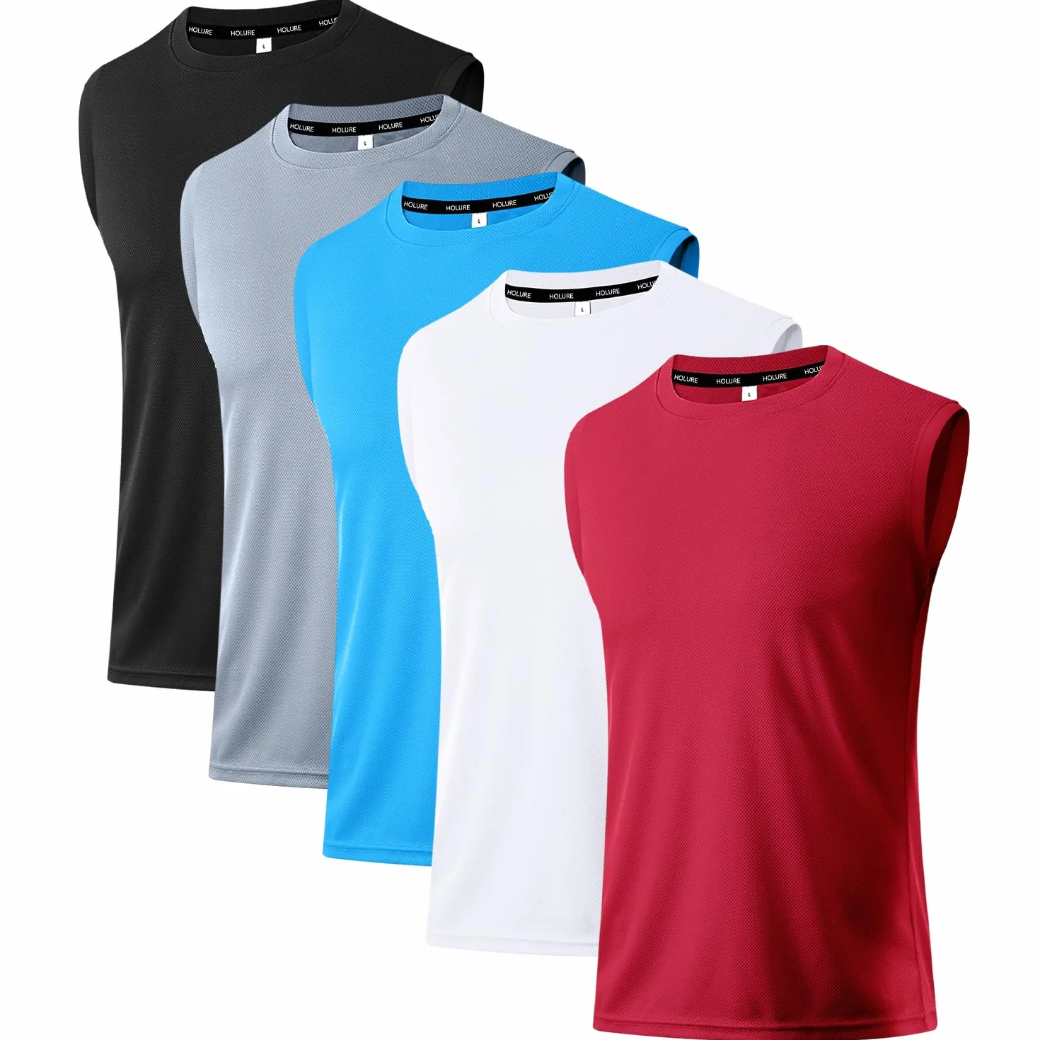 Holure 3-pak tank top męski, koszulka bez rękawów, koszulka bez rękawów, do fitnessu, kulturystyki, kamizelki, 3 sztuki