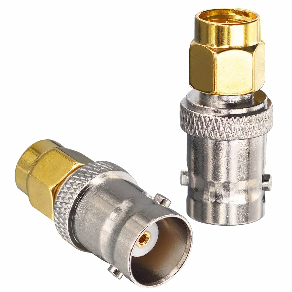Adapter BNC SMA wtyczka koncentryczna SMA wtyczka do gniazda BNC, adapter koncentryczny do anten RF urządzeń LAN bezprzewodowy kabel koncentryczny WiFi radio amator przenośny skaner SDR 2