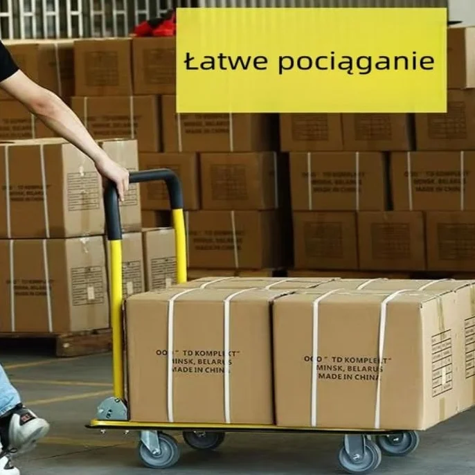 Wózek transportowy platformowy magazynowy 150KG składany ręczny (MTP002748)