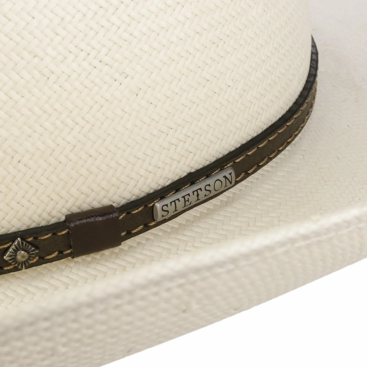 STETSON Pittsfield Kapelusz kowbojski styl western czapka przeciwsloneczna sloma toyo pasek skorzany Unisex Wiosna Lato