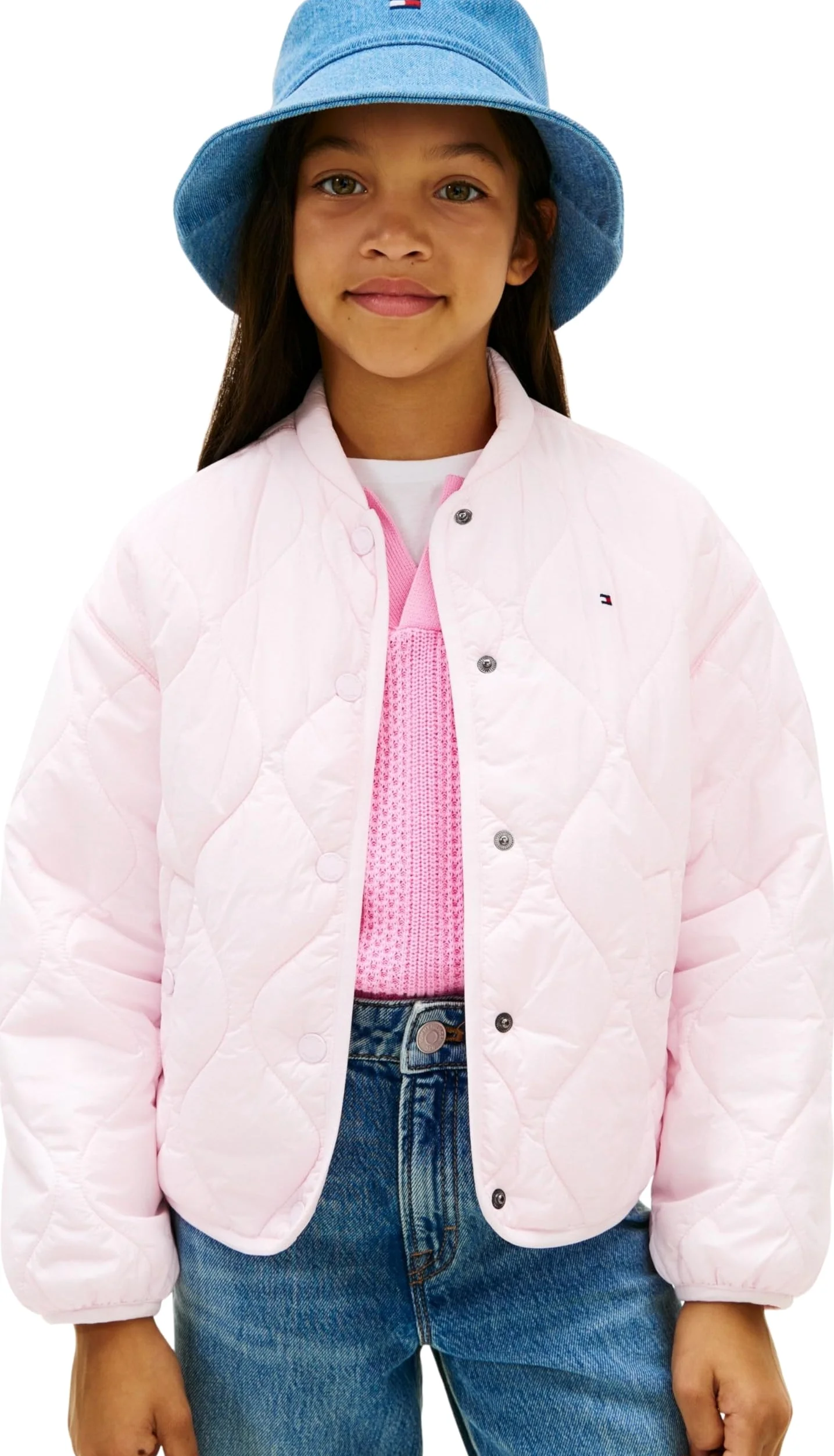 Tommy Hilfiger Pikowana kurtka dziewczęca KG0KG09373, różowa (różowa), 10 lat
