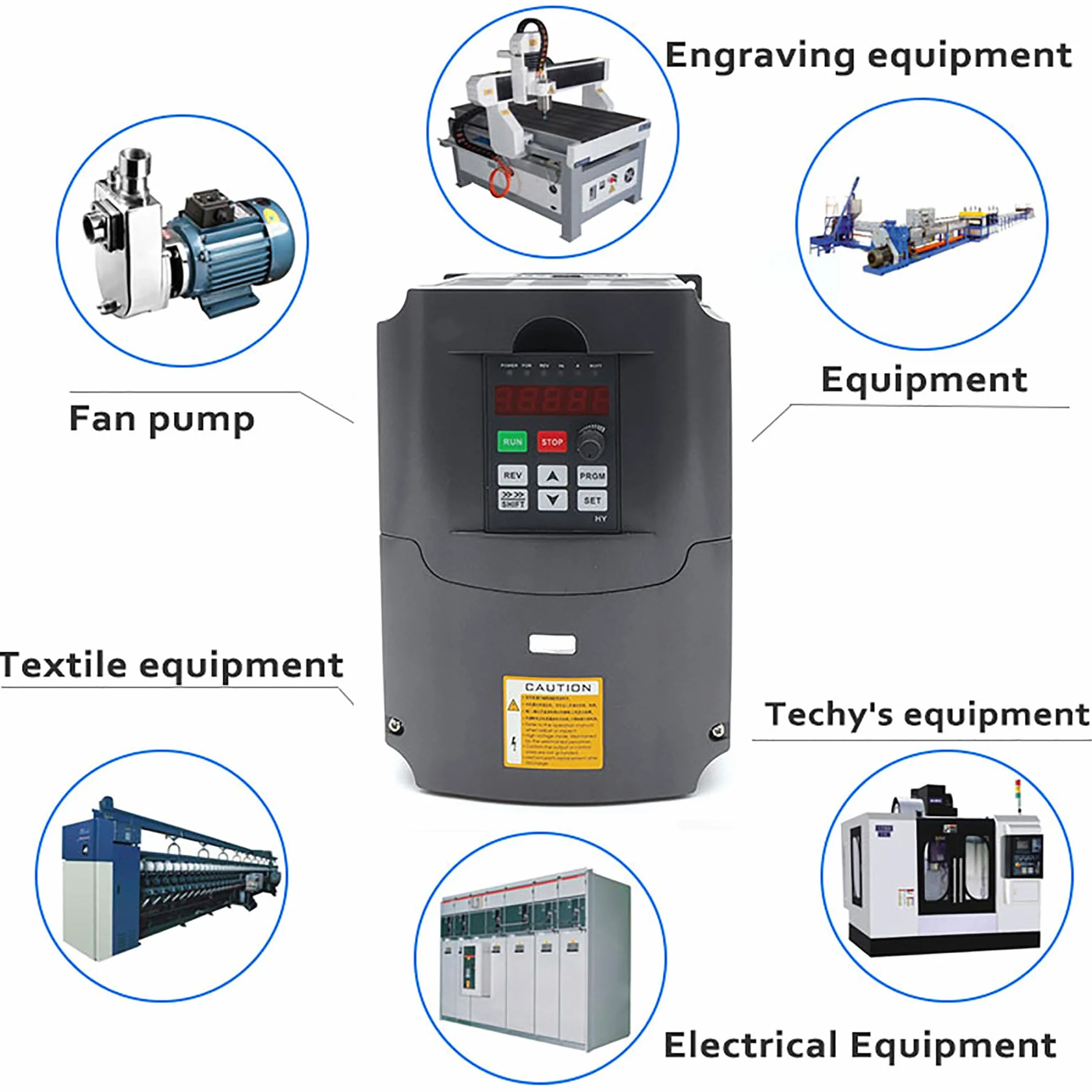 RATTMMOTOR 2,2 KW 220 V zmienny napęd częstotliwości VFD falownik 3-fazowy przetwornik częstotliwości 2200 W CNC z kablem przedłużającym 2 m regulowany do silnika wrzeciona kontrola prędkości