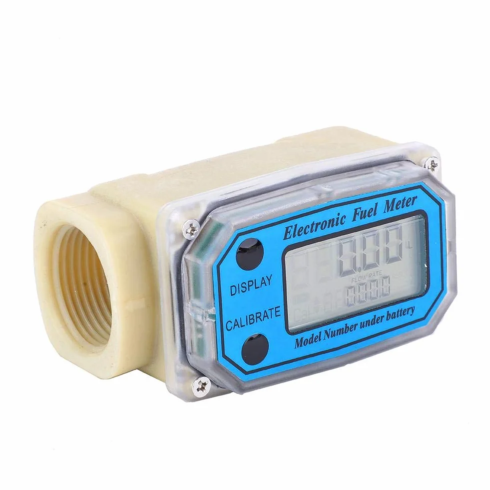 Mini cyfrowy przepływomierz turbiny - mini cyfrowy przepływomierz turbiny wysokoprężny miernik przepływu paliwa 15-120 l/min 1" NPT