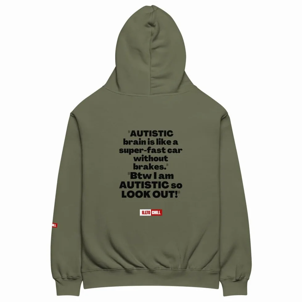 Autyzm bluza oversize z kapturem duma autystyczna świadomość autyzmu prezent