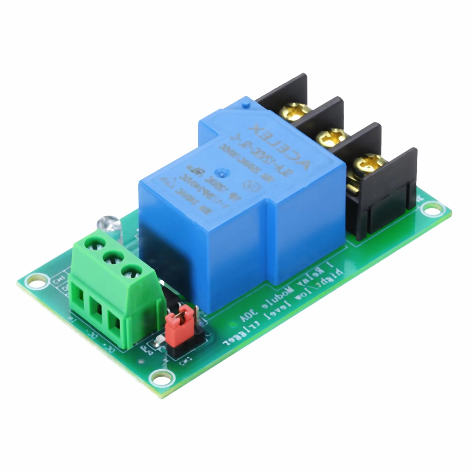 QUARKZMAN 1 szt. Jednokanałowy moduł przekaźnikowy DC 12 V tarcza przełącznika 30 A wysokiej lub niskiego wyzwalacza do elektroniki przemysłowej automatyki domowej