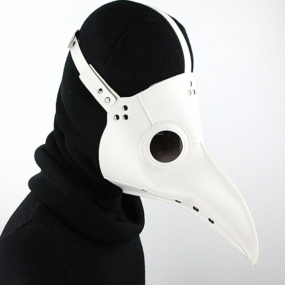 Ulalaza Maska lekarza epidemii, skóra PU, długi nos, ptasi dziób, steampunk, Halloween, cosplay, rekwizyt, kostium