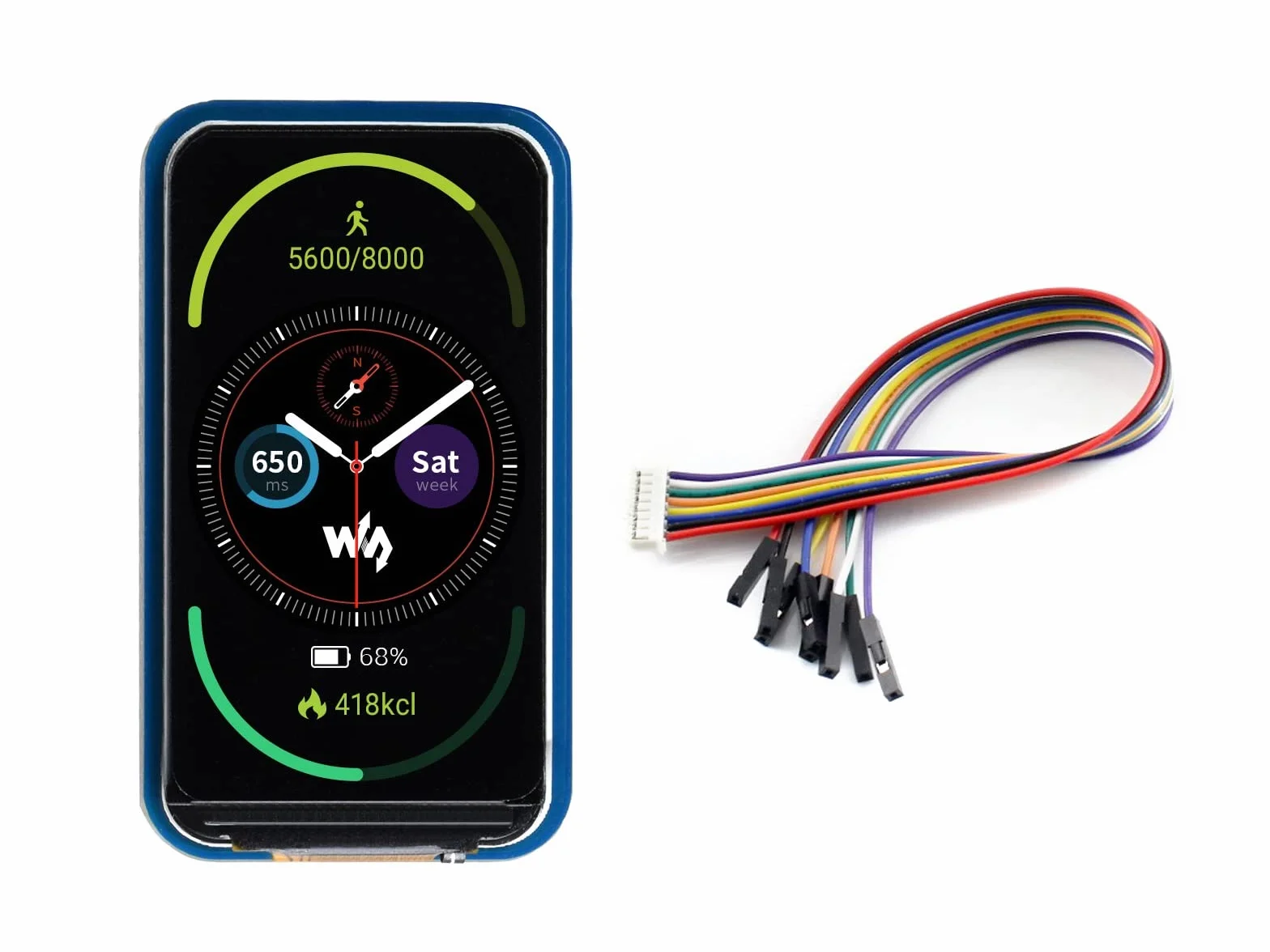 Waveshare 1.47inch LCD Display Module Compatible with Raspberry Pi Rounded Corners 172×320 Resolution with SPI Interface