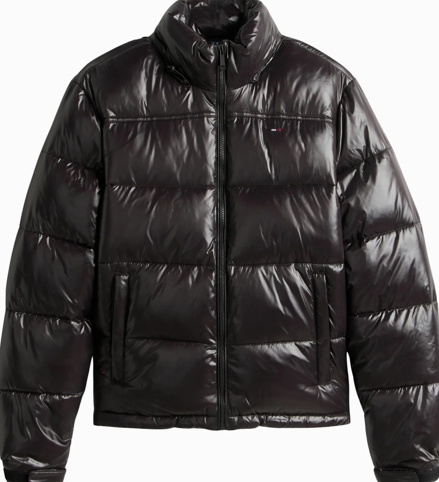Tommy Jeans Damska kurtka puchowa TJW PCKBL HD ESS PFFR SHINY EXT DW0DW22039, CZARNA (Czarna), S, czarny (czarny), S
