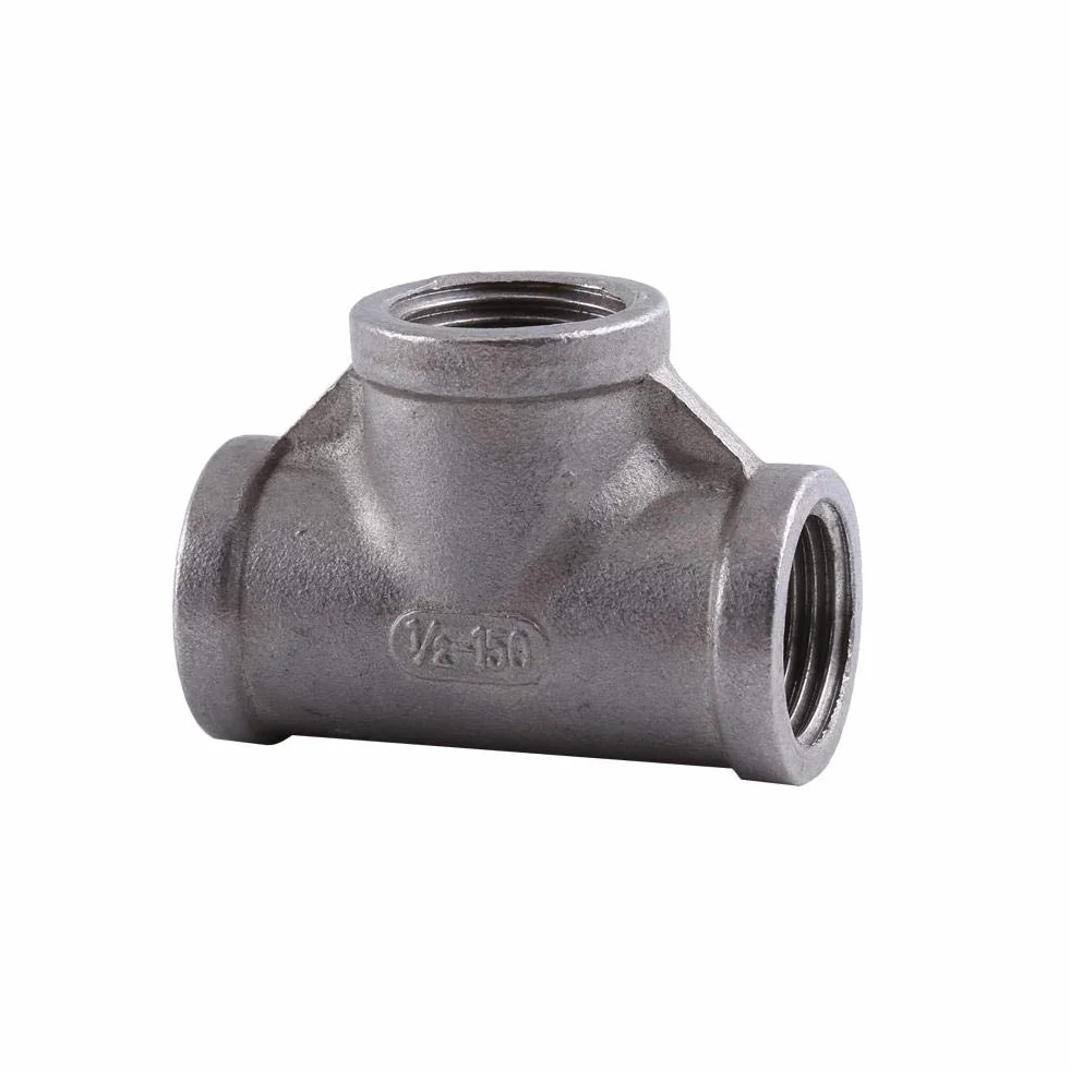 NPT-Rohrfitting 1/2 '' 1/4 '' 304 Edelstahl Innengewinde T-Stück(304 1/2 '' 52mm)