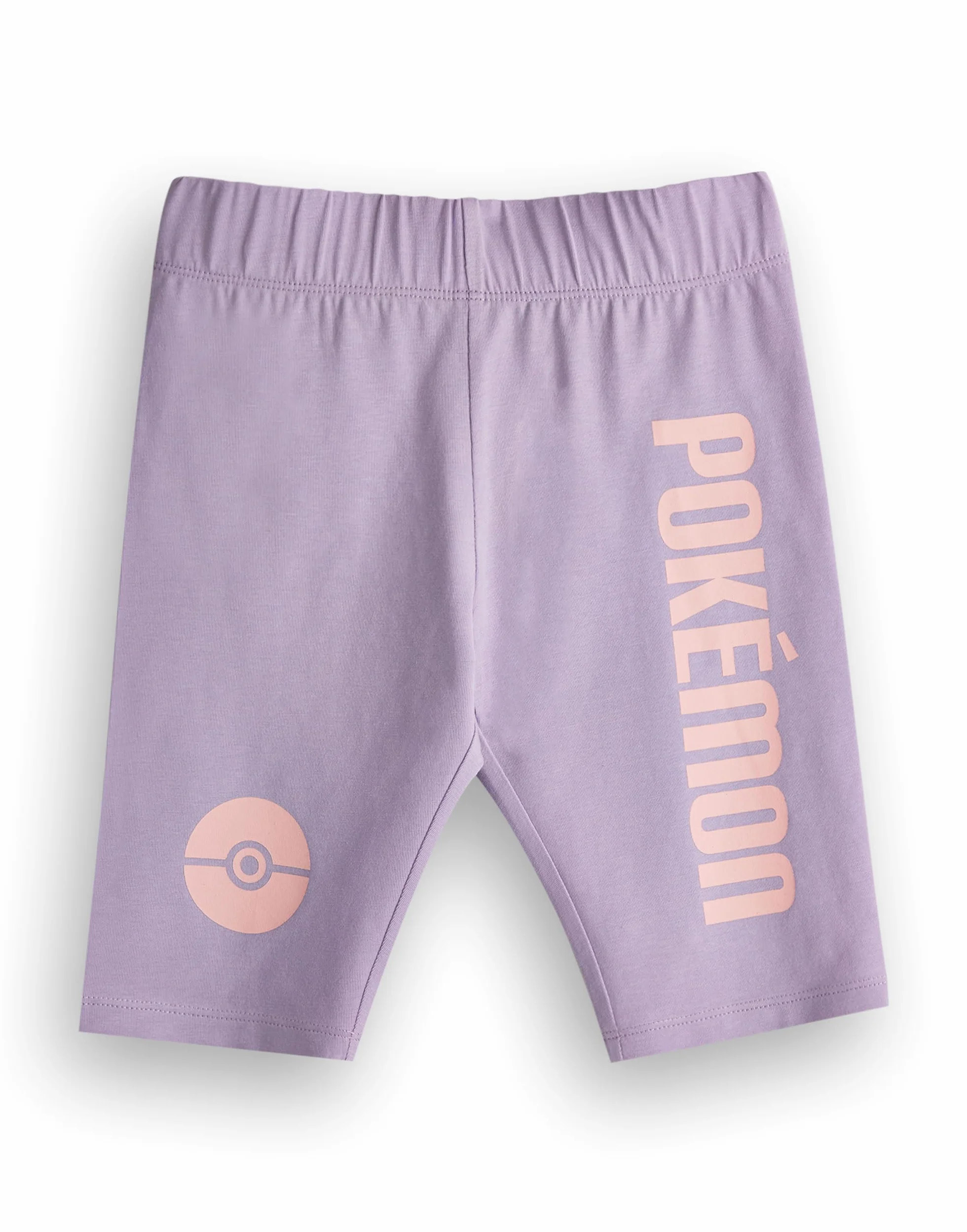 Pokemon Dziewczęcy zestaw T-shirtów i spodenek | Dziecięca koszulka Tie Dye z krótkim rękawem Pikachu Jigglypuff Graphic i fioletowe spodenki rowerowe