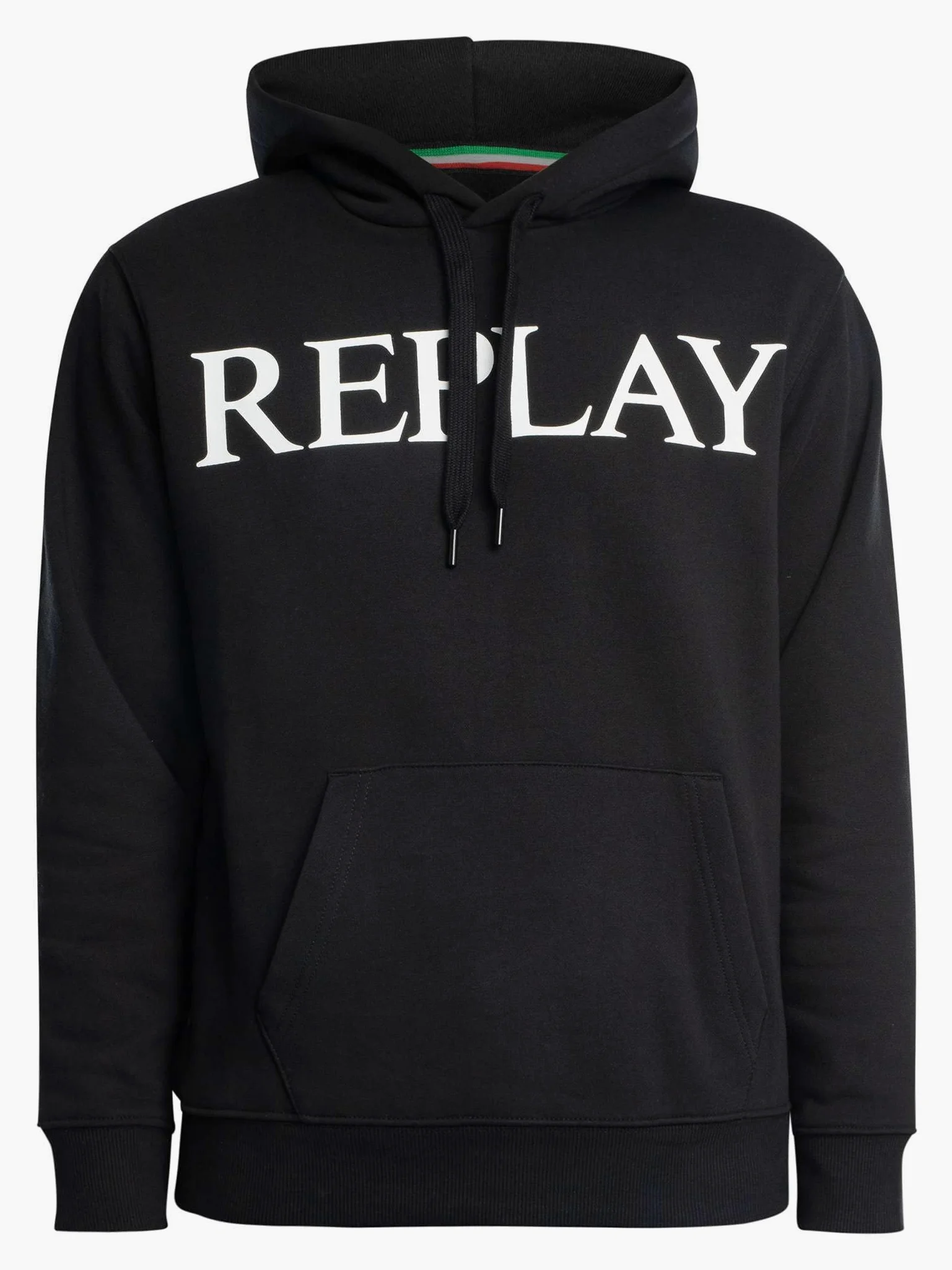 Replay Męska bluza z kapturem Basic, 098 BLACK, XL