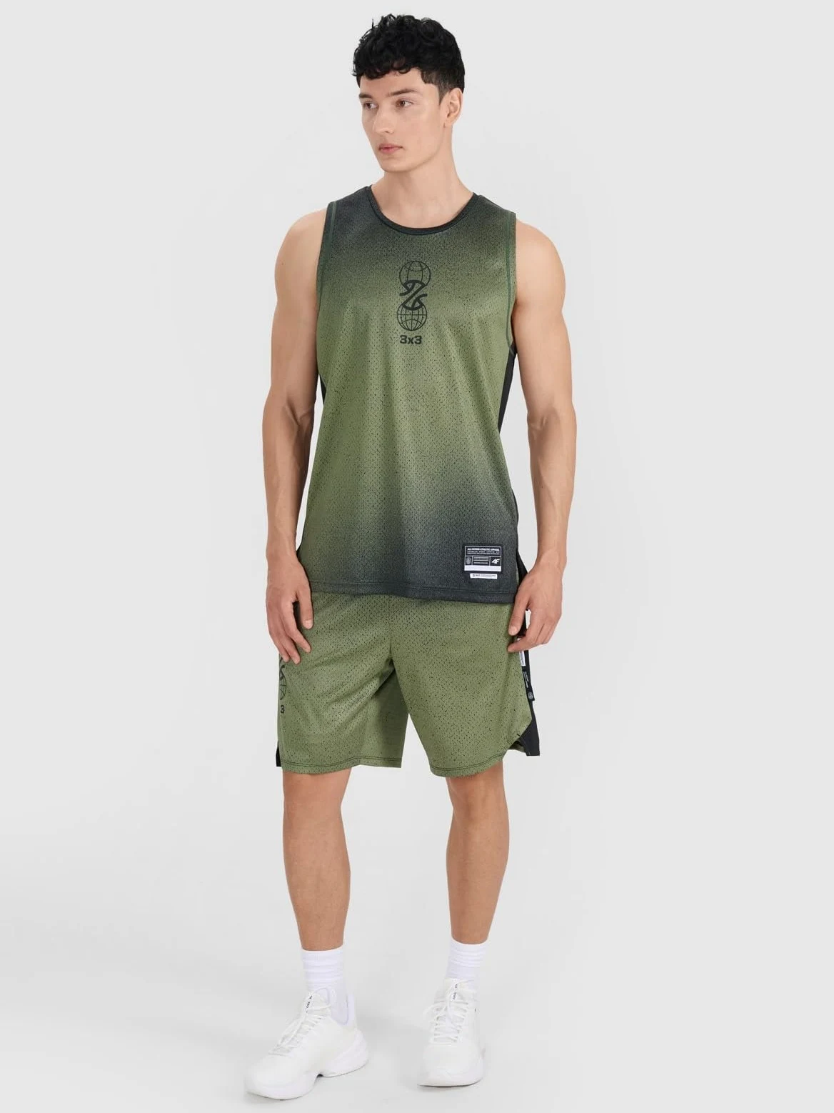 4F Tank top do koszykówki oversize szybkoschnący męski