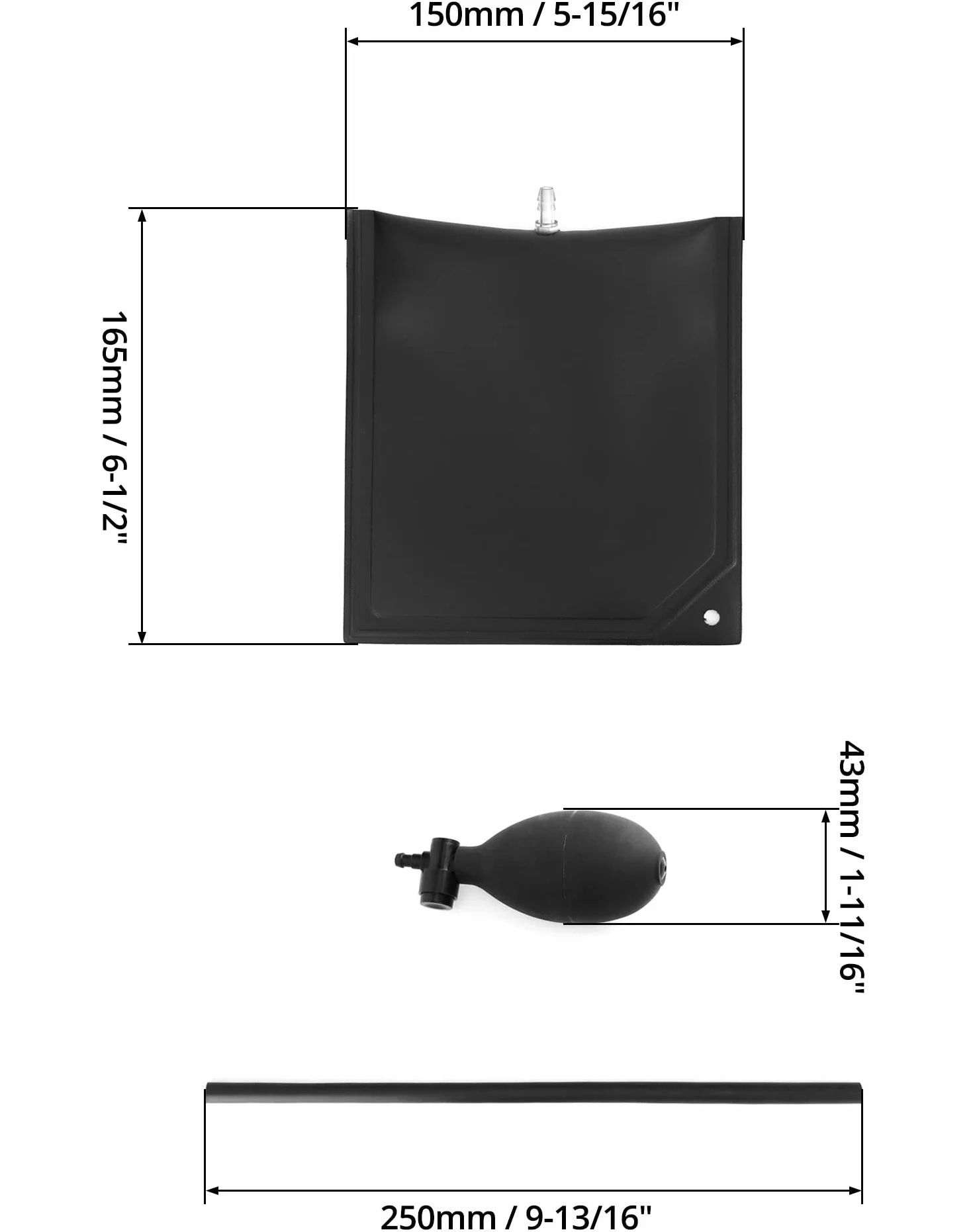 QWORK® 4 szt. poduszek montażowych, poduszek podnoszących, podnośników poduszek powietrznych, udźwig do 200 kg, czarny