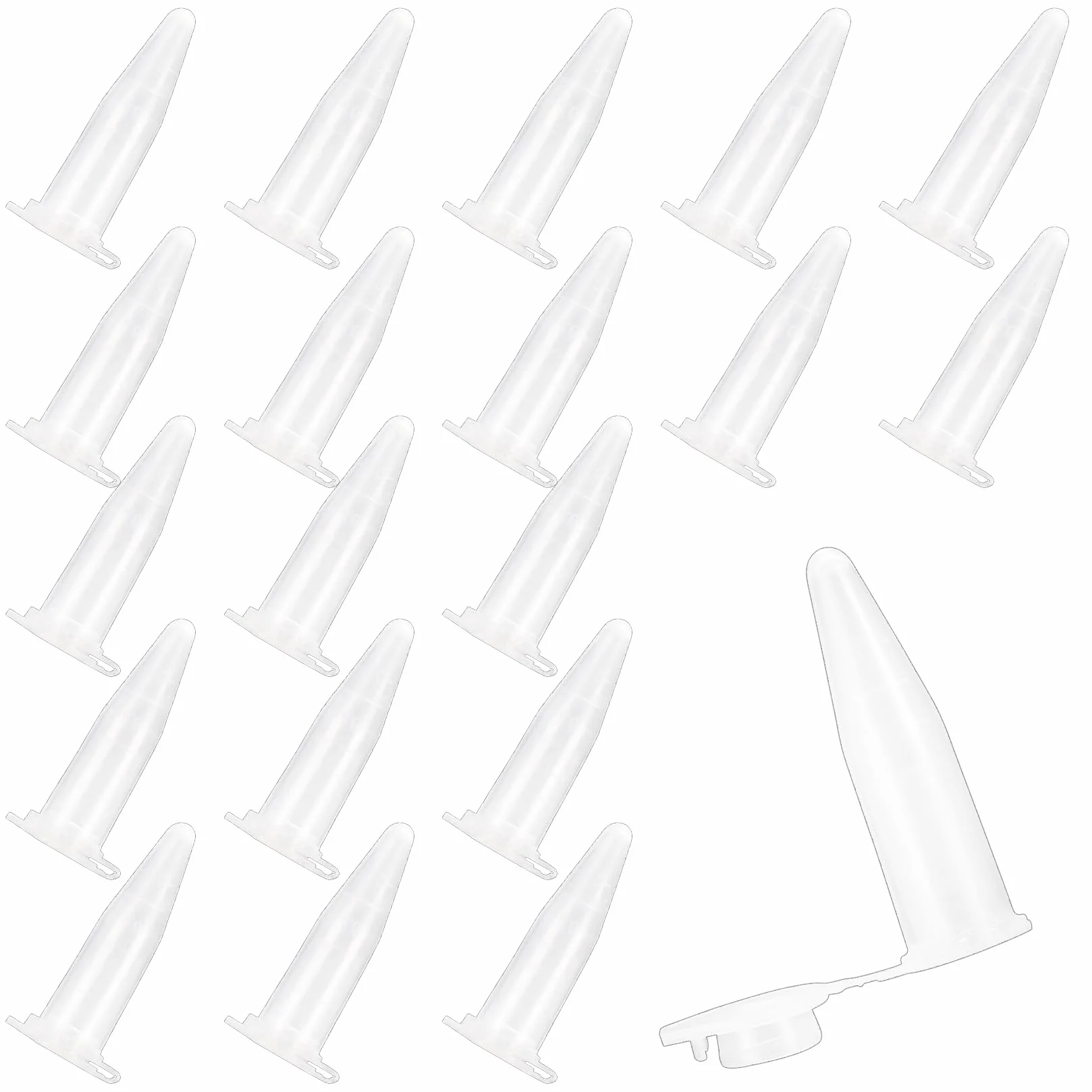Probówki reakcyjne 1,5ml przezroczyste plastikowe stożkowe 210 szt do laboratoriów