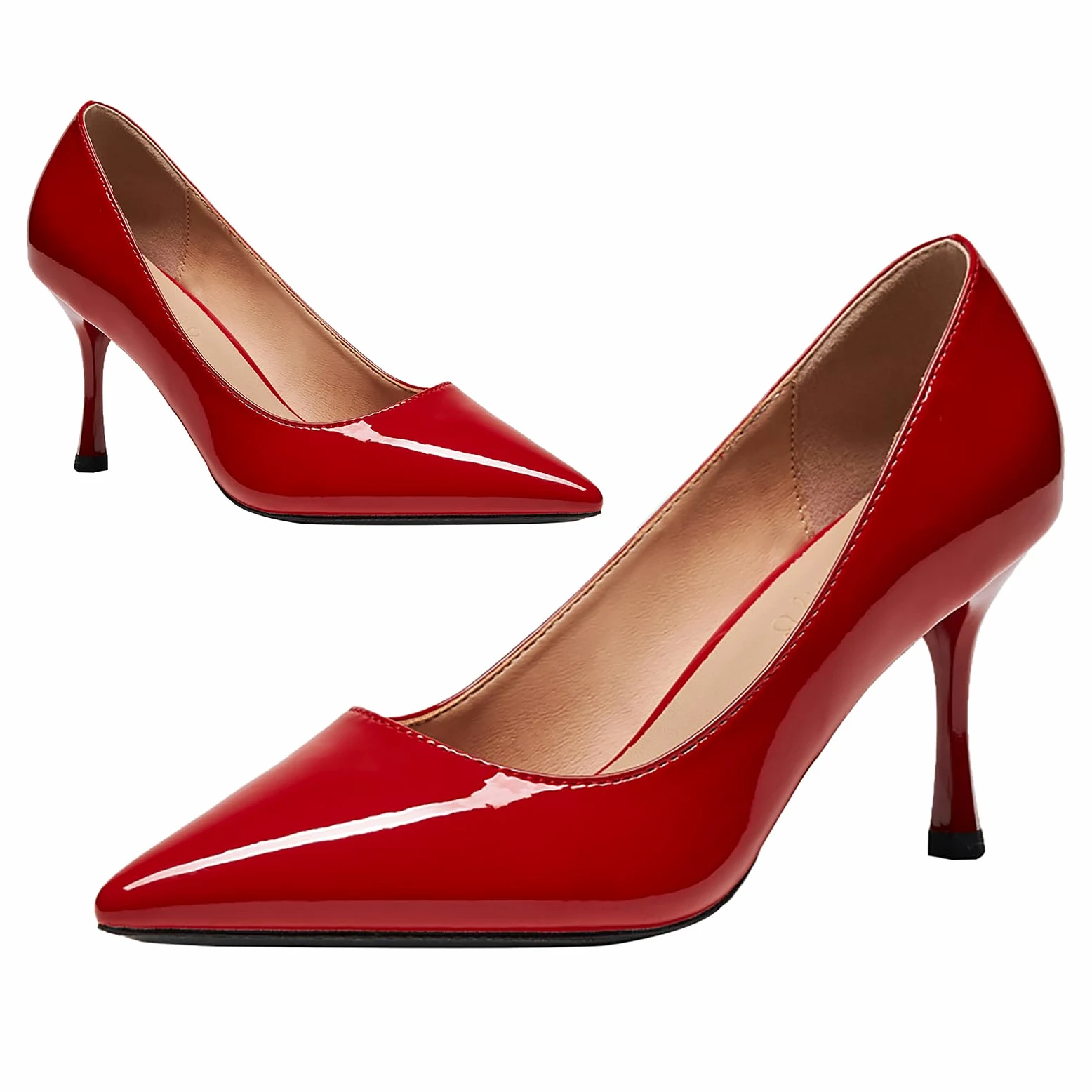 Damskie buty wsuwane ze szpiczastym noskiem damskie niskie obcasy buty do sukienki wygodne na średnim obcasie kocięta czółenka robocze biznes na co dzień biuro