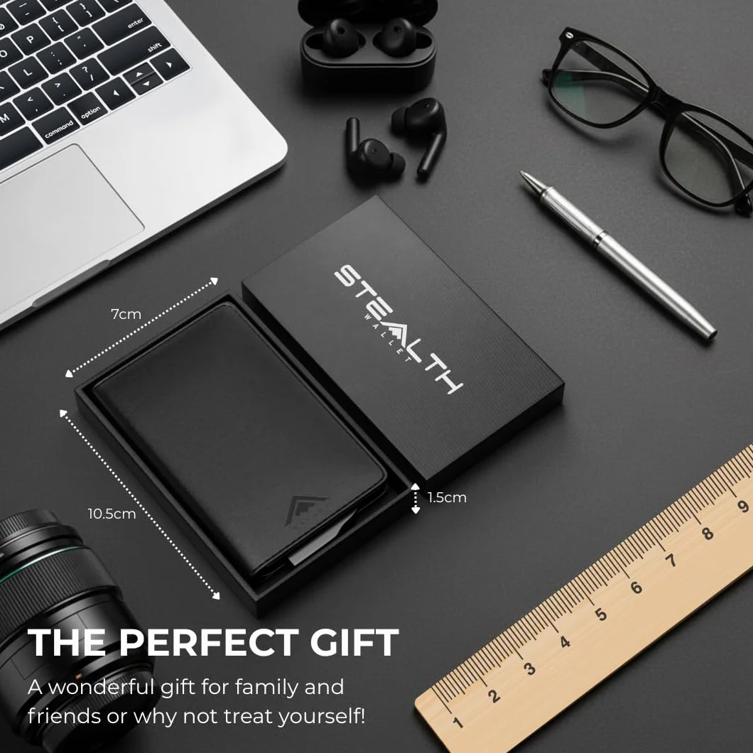Stealth Wallet RFID Card Wallet Minimalist Pop Up Slim Metal Credit Card Holder Contactless Protection