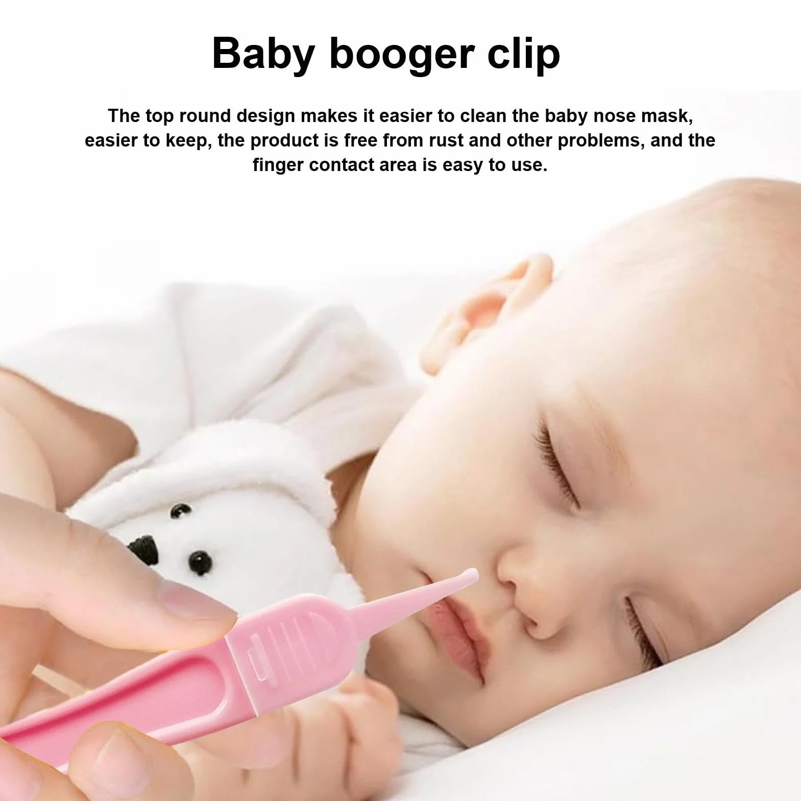 Booger Picker Tool – szczypce do czyszczenia nosa dla niemowląt | Okrągły pincet bezpieczny i skuteczny, materiały czyszczące szczypce przenośne kleszcze dla dzieci do czyszczenia kanałów usznych,